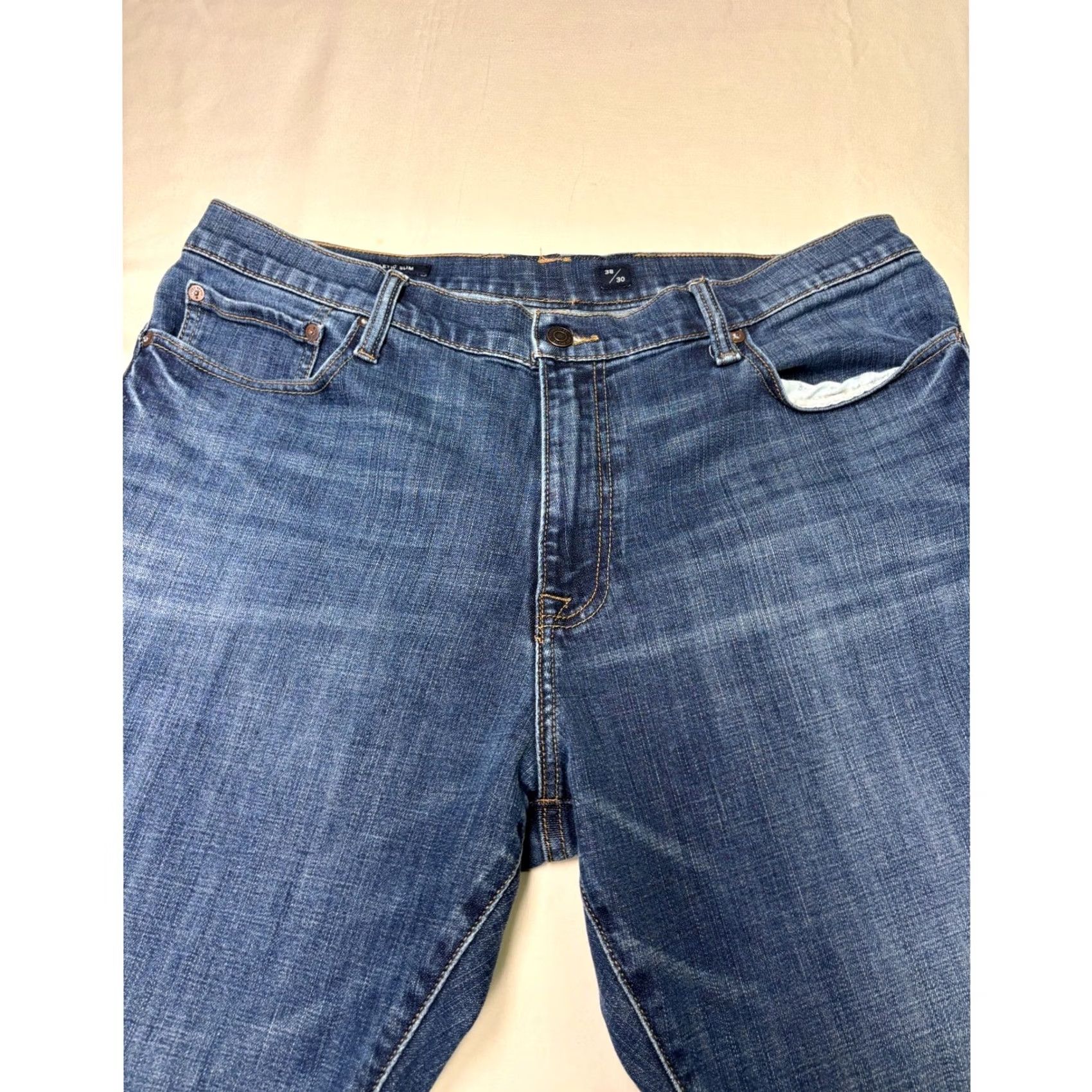 Lucky Brand Lucky Brand Jeans Men Athletic Slim 410 38x30 Blue Denim Stretch Slim Jeans Men Women? Size US 38 / EU 54 - 2 Thumbnail