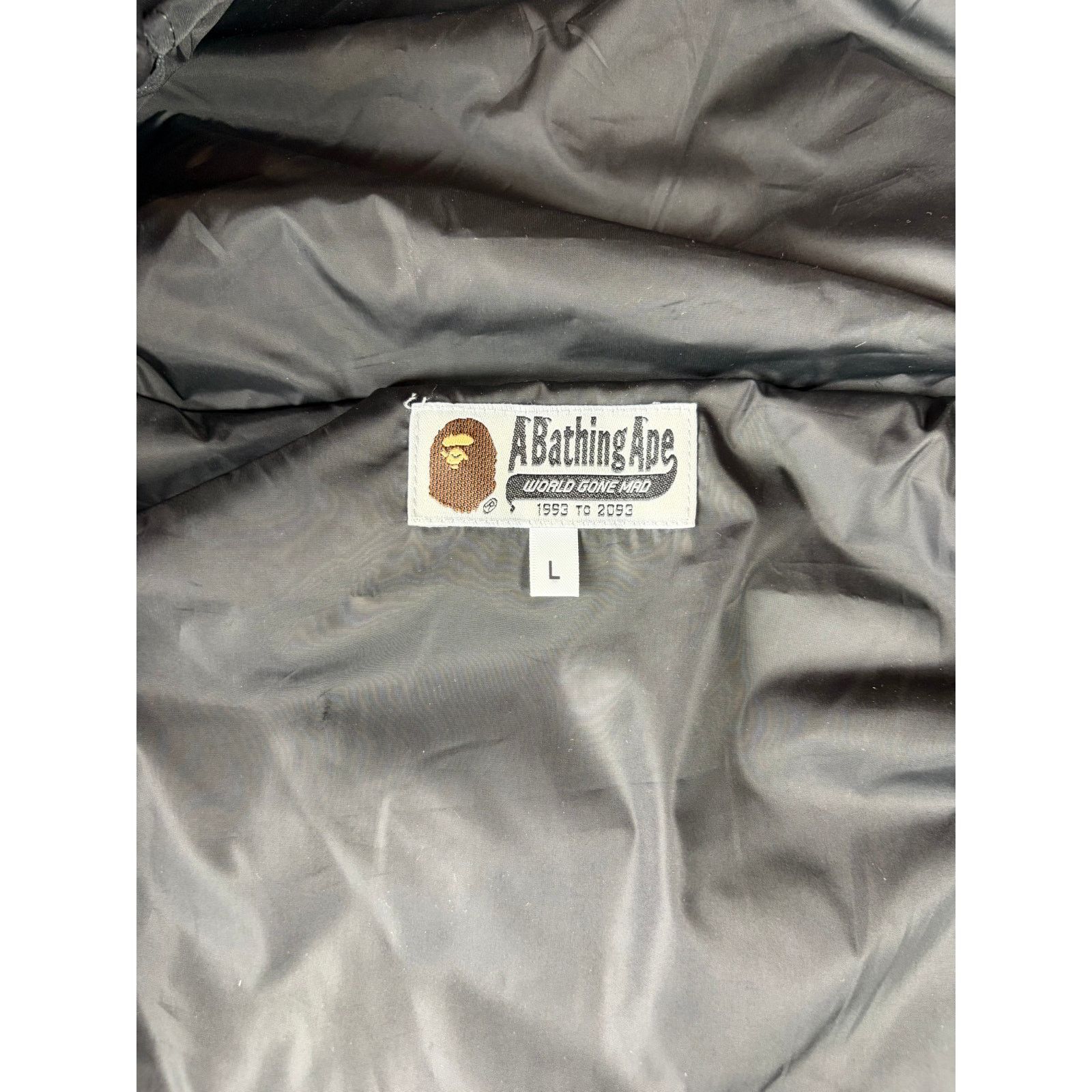 Bape BAPE Text Code Camo Hooded Black Jacket Size Medium Size US M / EU 48-50 / 2 - 3 Thumbnail