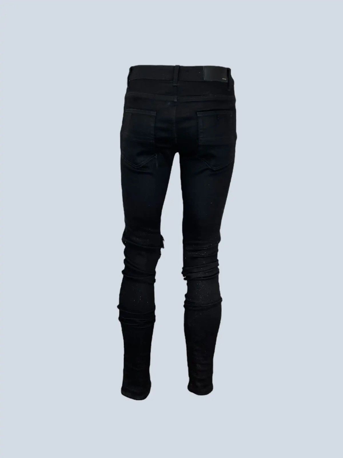 Amiri Amiri skinny pants in distressed cotton and glitter, 30. Size US 30 / EU 46 - 4 Thumbnail
