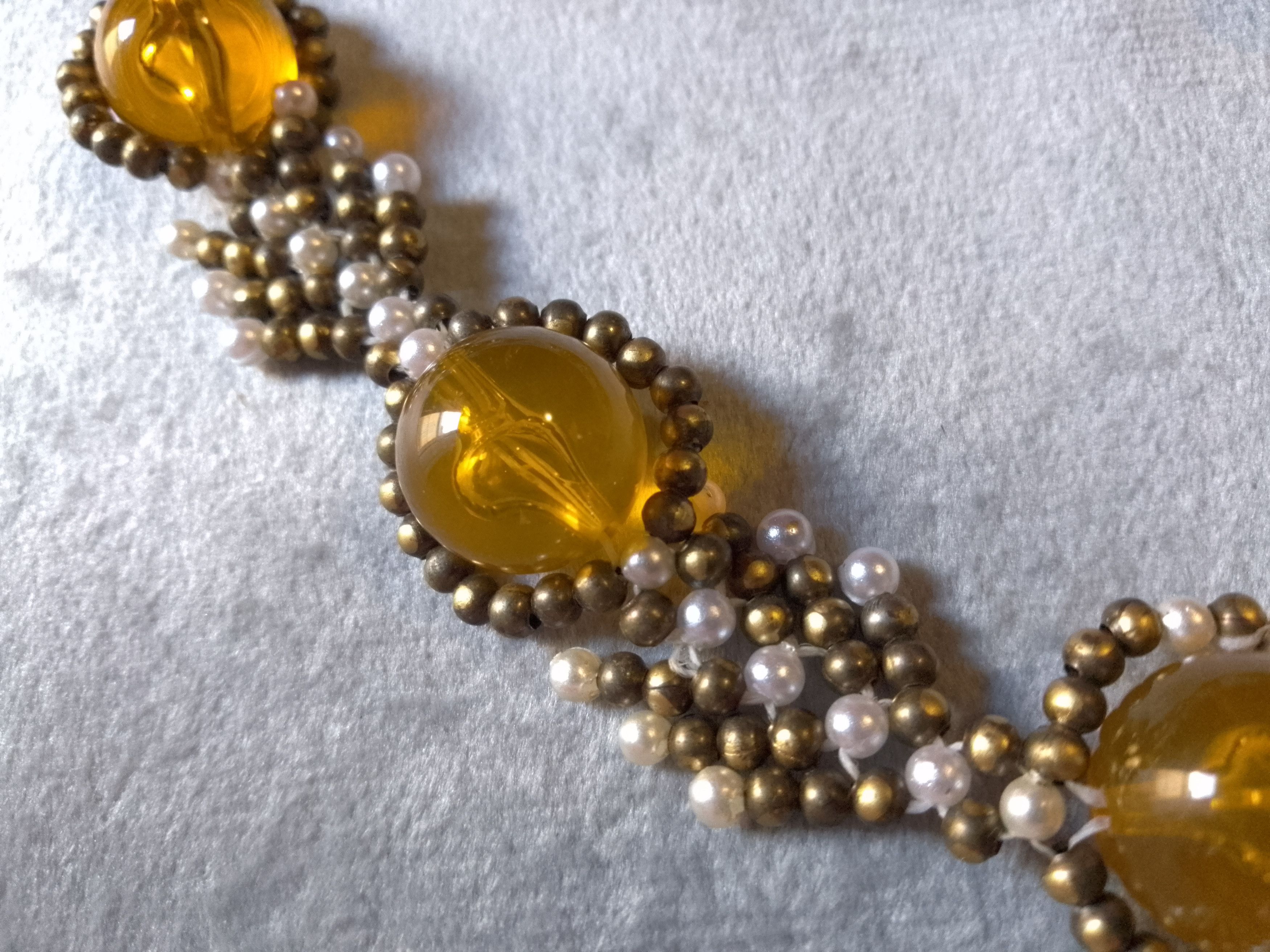 Handmade Necklace. Vintage brass, resin. Feather pendant Earrings Size ONE SIZE - 5 Thumbnail