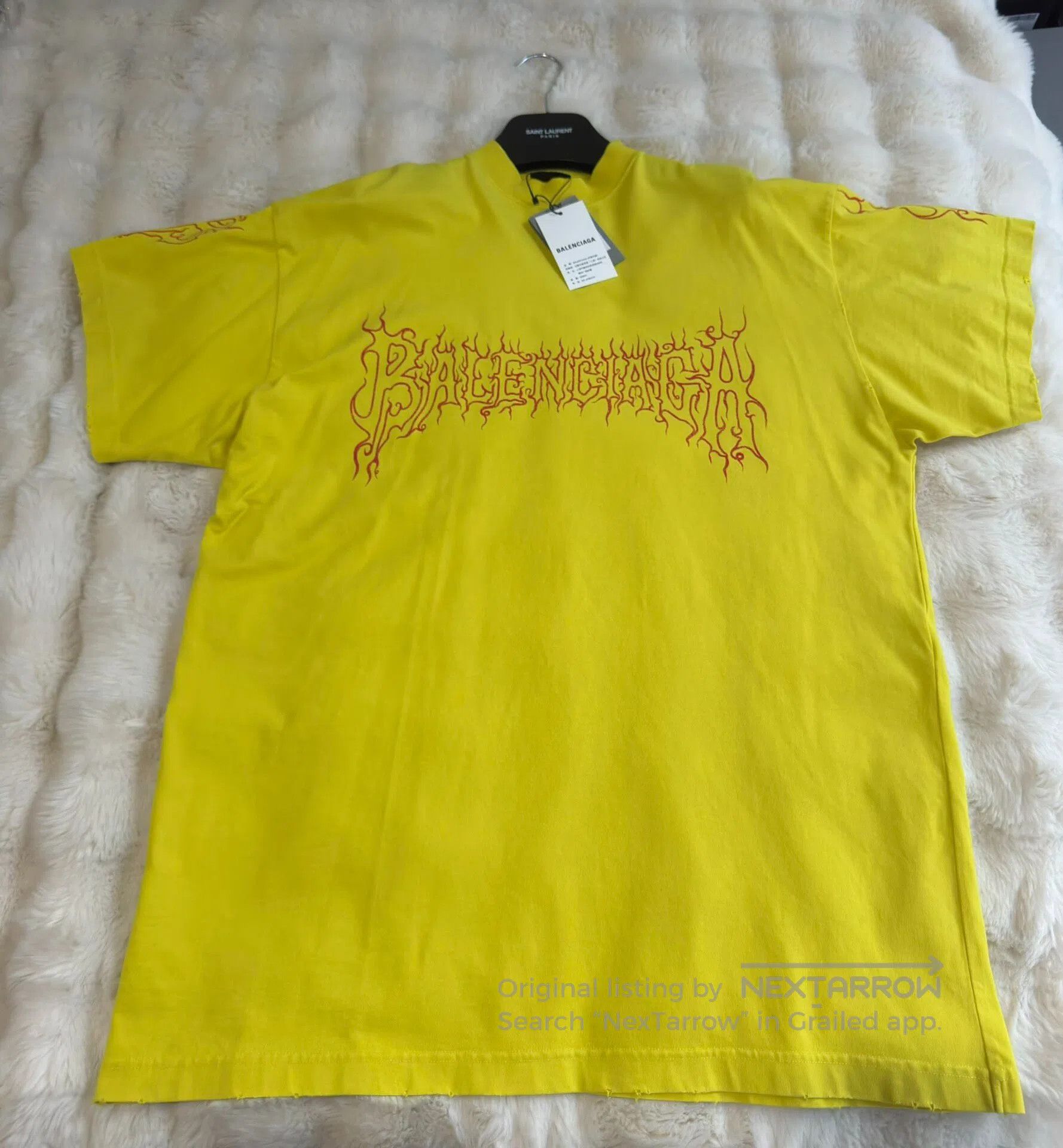 Balenciaga Balenciaga Flame Logo Short-sleeve T-shirt| Size US S / EU 44-46 / 1 - 1 Thumbnail