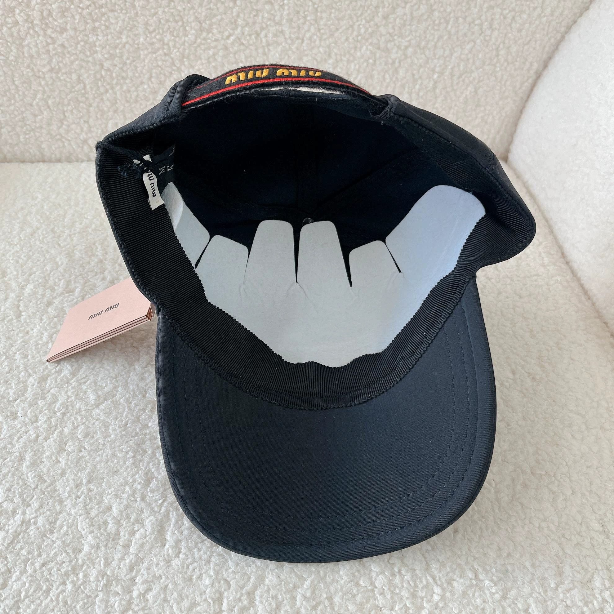 Miu Miu MIUMIU Black Logo Embroidered Baseball Cap Size ONE SIZE - 5 Thumbnail