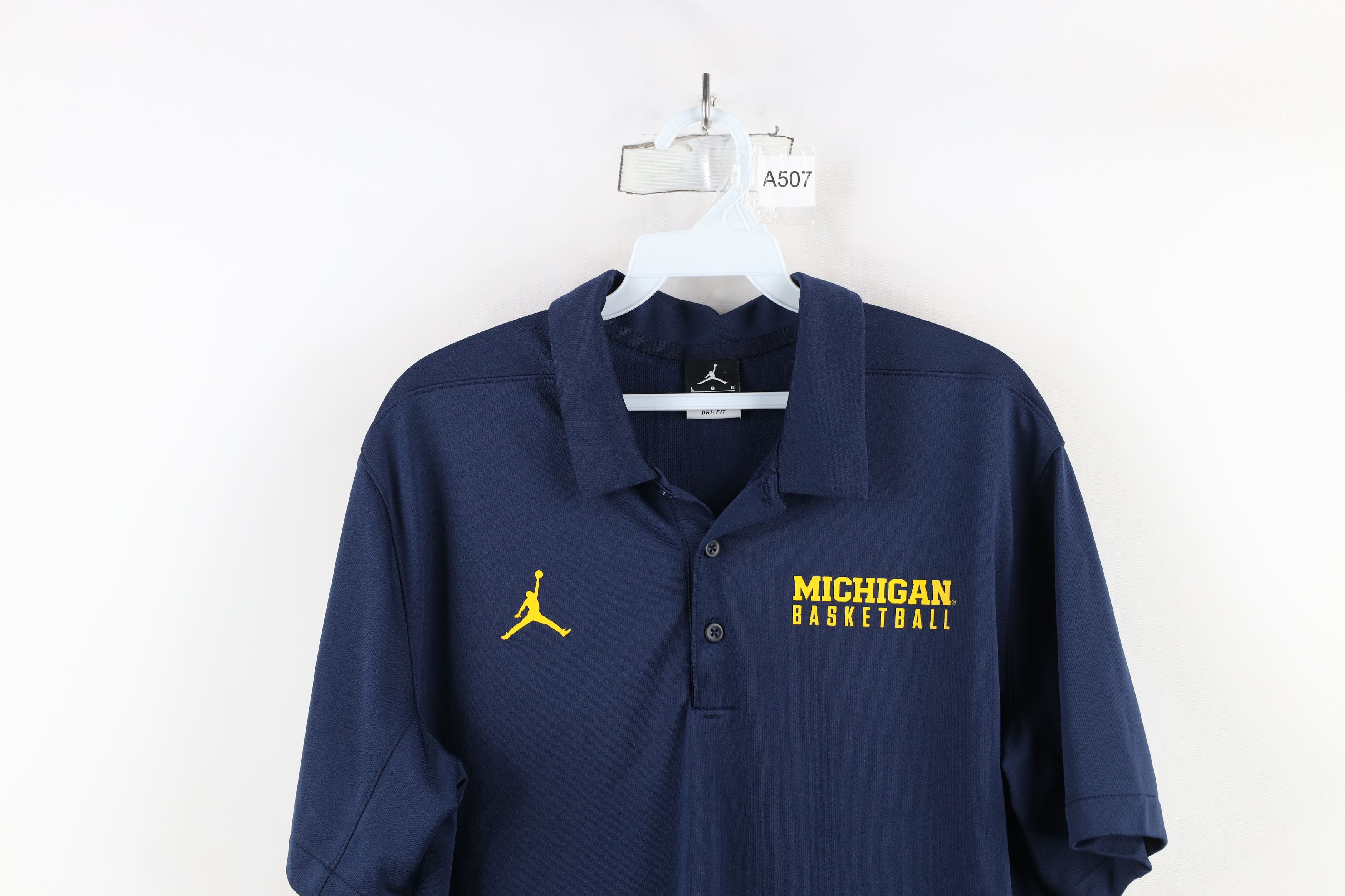 Nike Nike Team Issued University of Michigan Basketball Polo Size US L / EU 52-54 / 3 - 2 Thumbnail