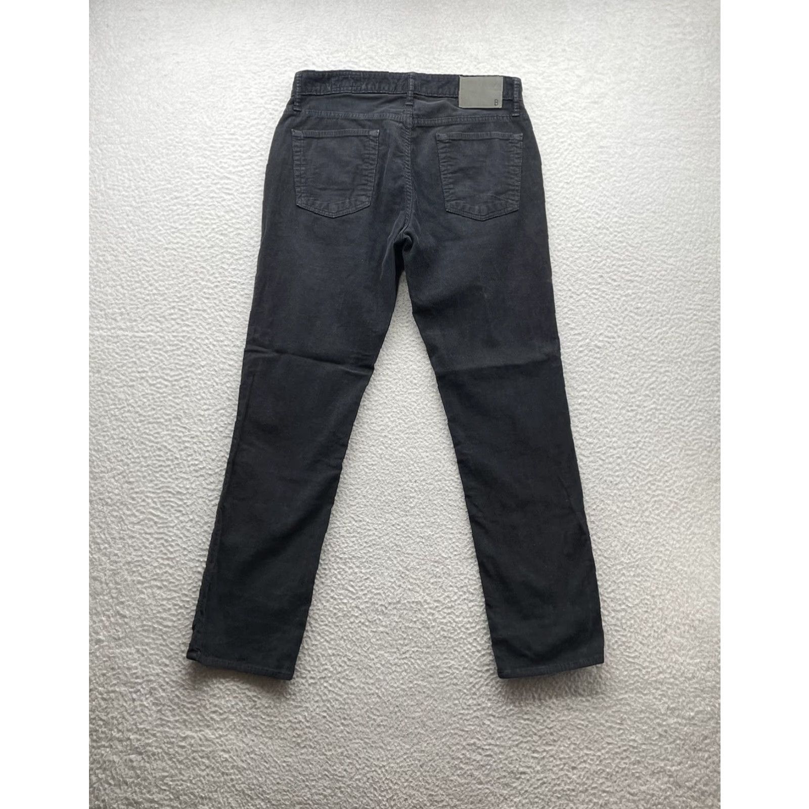 Bonobos Bonobos Black Corduroy Pants Mens 31x30 Slim Fit 5-Pocket Stretch USA Made Cords Size US 31 - 6 Thumbnail