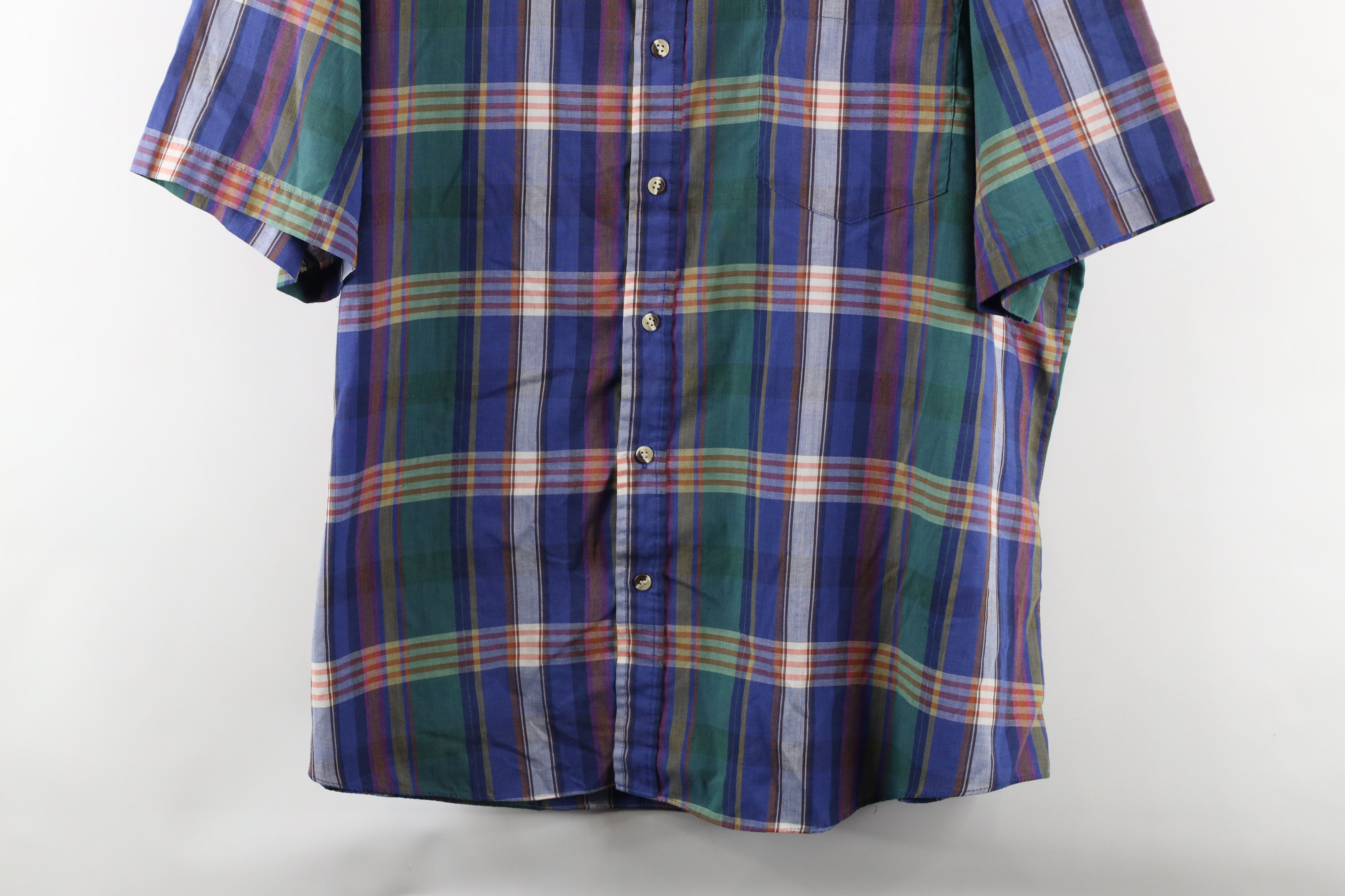 Vintage Vintage 90s Streetwear Plaid Button Down Shirt Rainbow Size US XXL / EU 58 / 5 - 3 Thumbnail