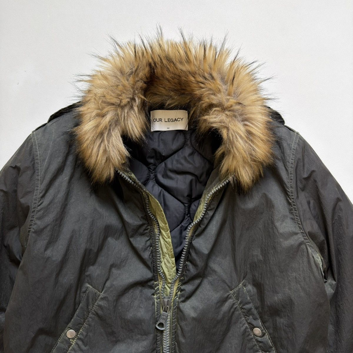 Our Legacy ‘Waxed Black Solaro Nylon’ Bomber Jacket Size US M / EU 48-50 / 2 - 5 Thumbnail