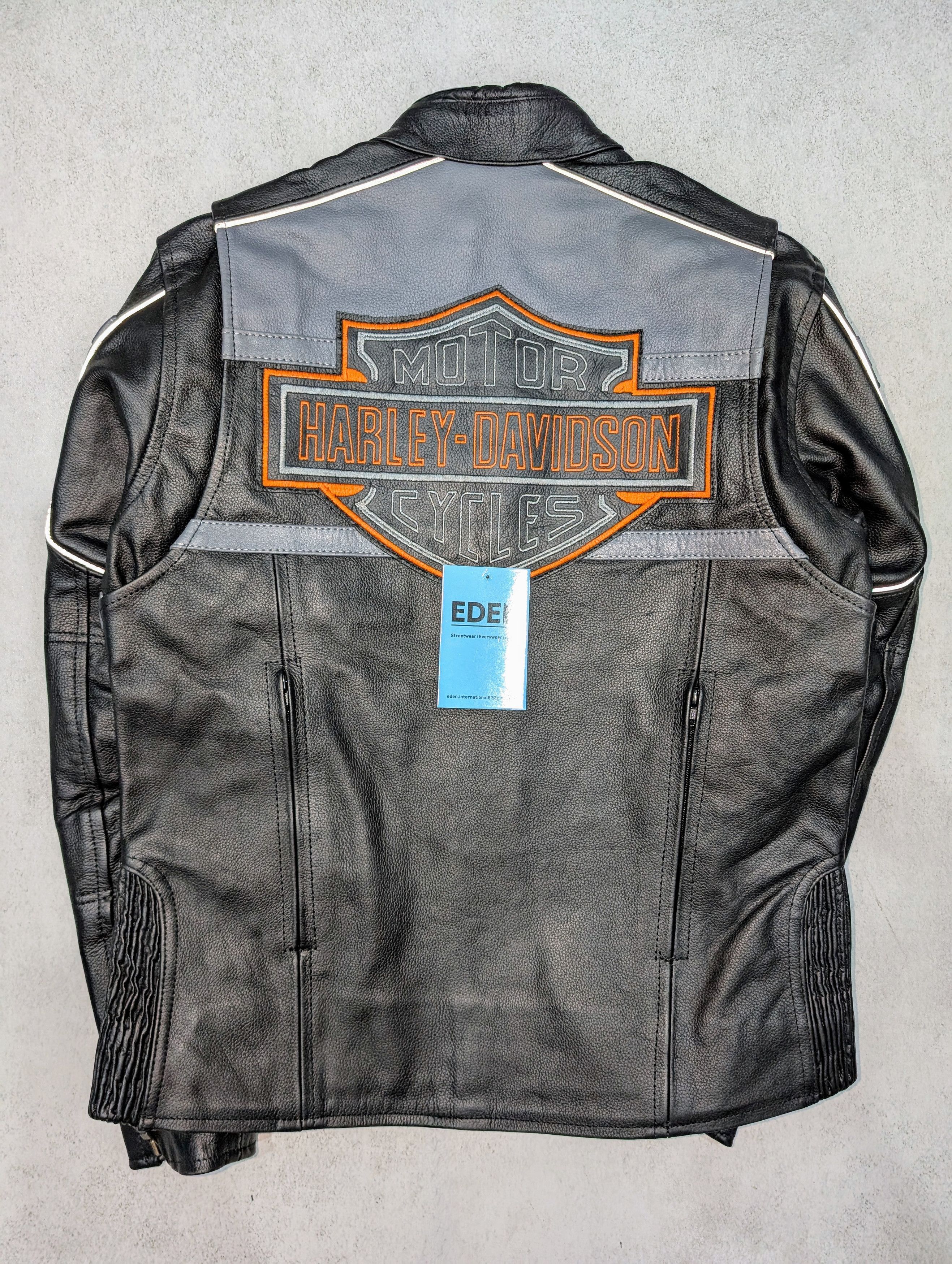 Japanese Brand 💥 Genuine Harley-Davidson Men's Riding Jacket Black Leather Size US XXL / EU 58 / 5 - 6 Thumbnail