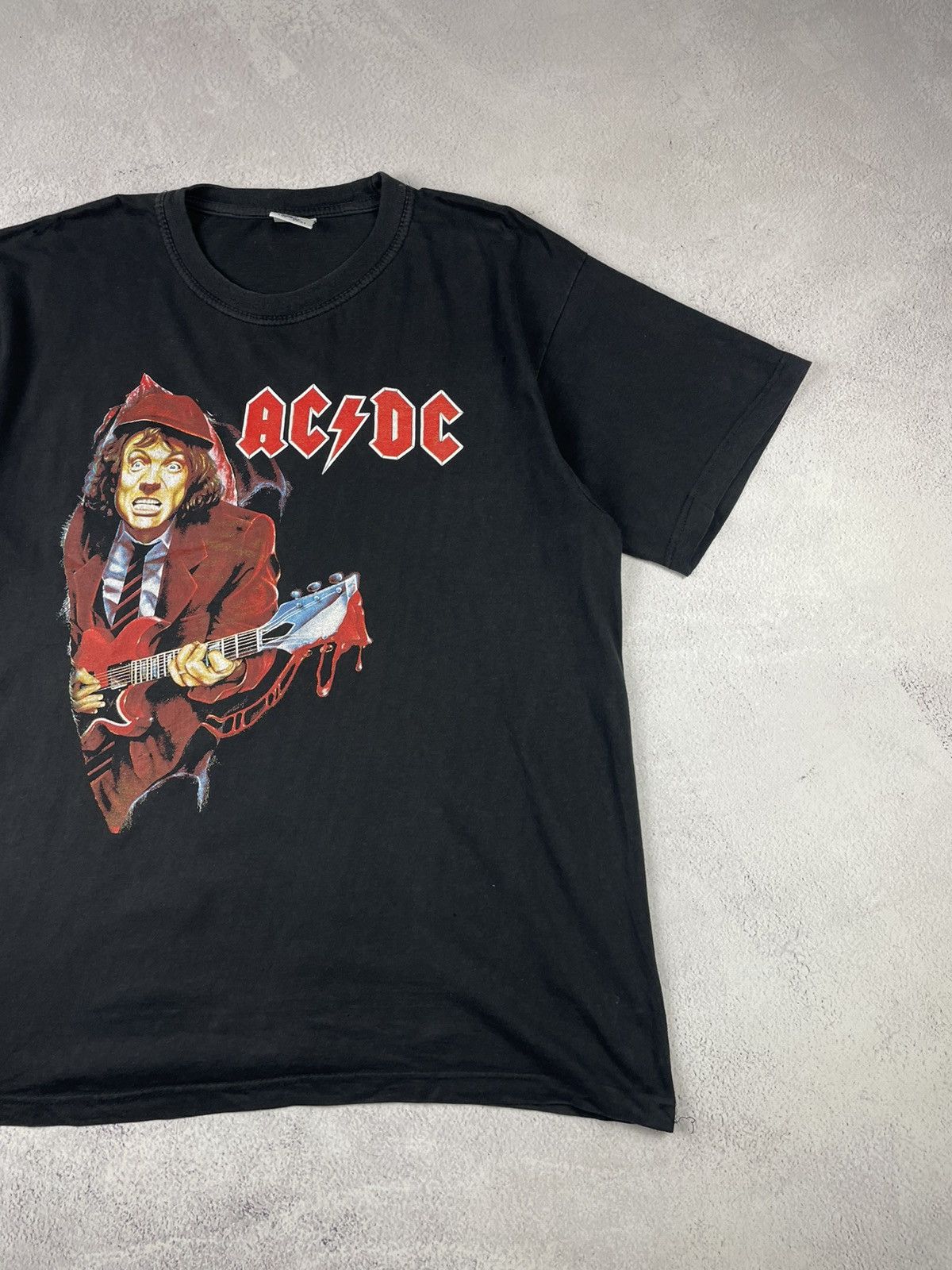 AC/DC Vintage Rare AC/DC Angus Young T-Shirt Top Tag Rock Band Size US XXL / EU 58 / 5 - 4 Thumbnail