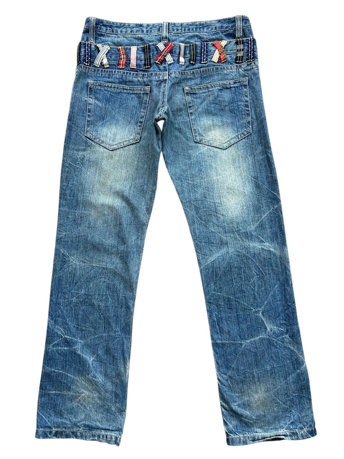 Japanese Brand QT Faded Double Waist Straight Denim Jeans 33x31 Size US 33 - 3 Thumbnail