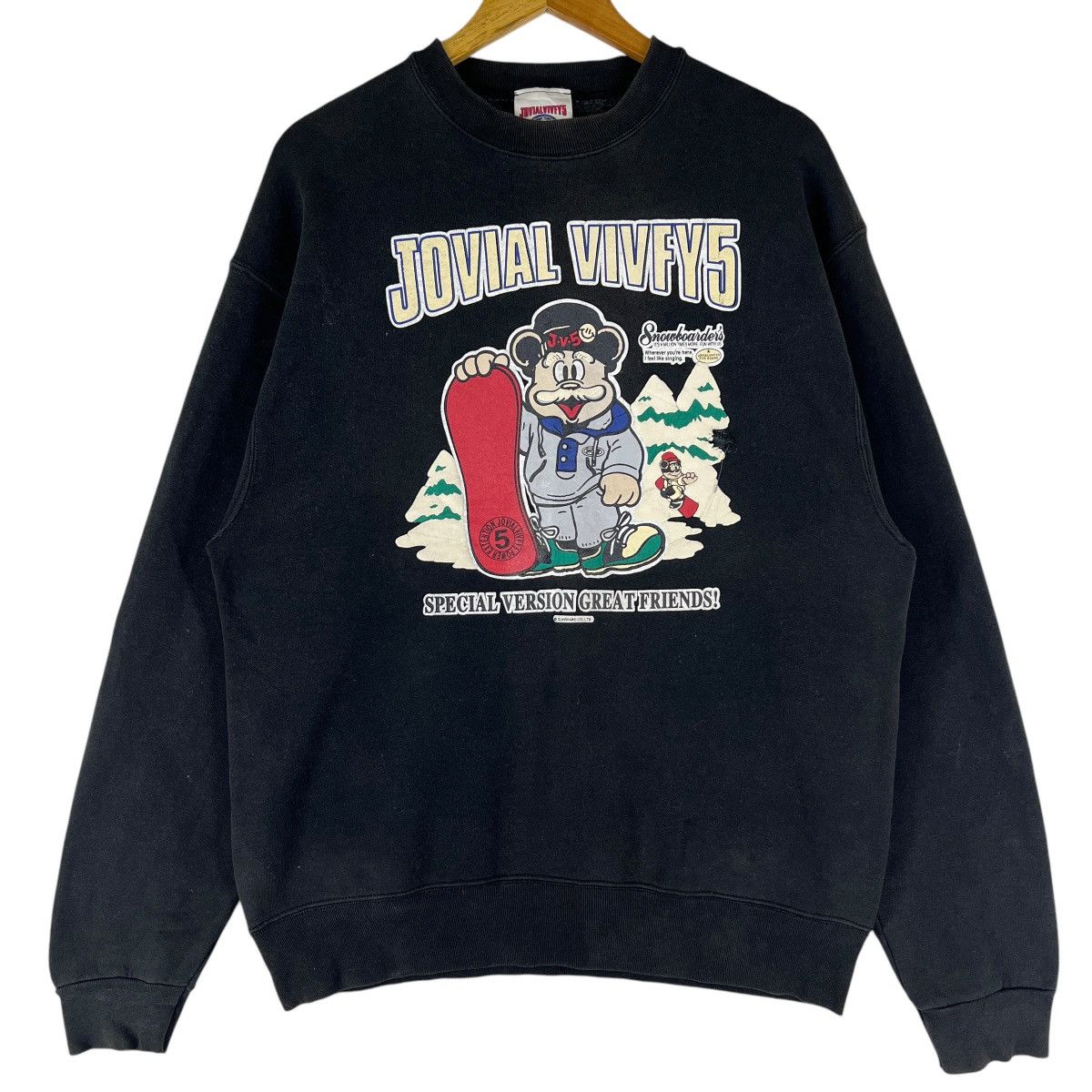 Vintage 🔥 VINTAGE JOVIAL VIVFV5 SNOWBOARDS SWEATSHIRT MADE IN USA Size US L / EU 52-54 / 3 - 2 Thumbnail