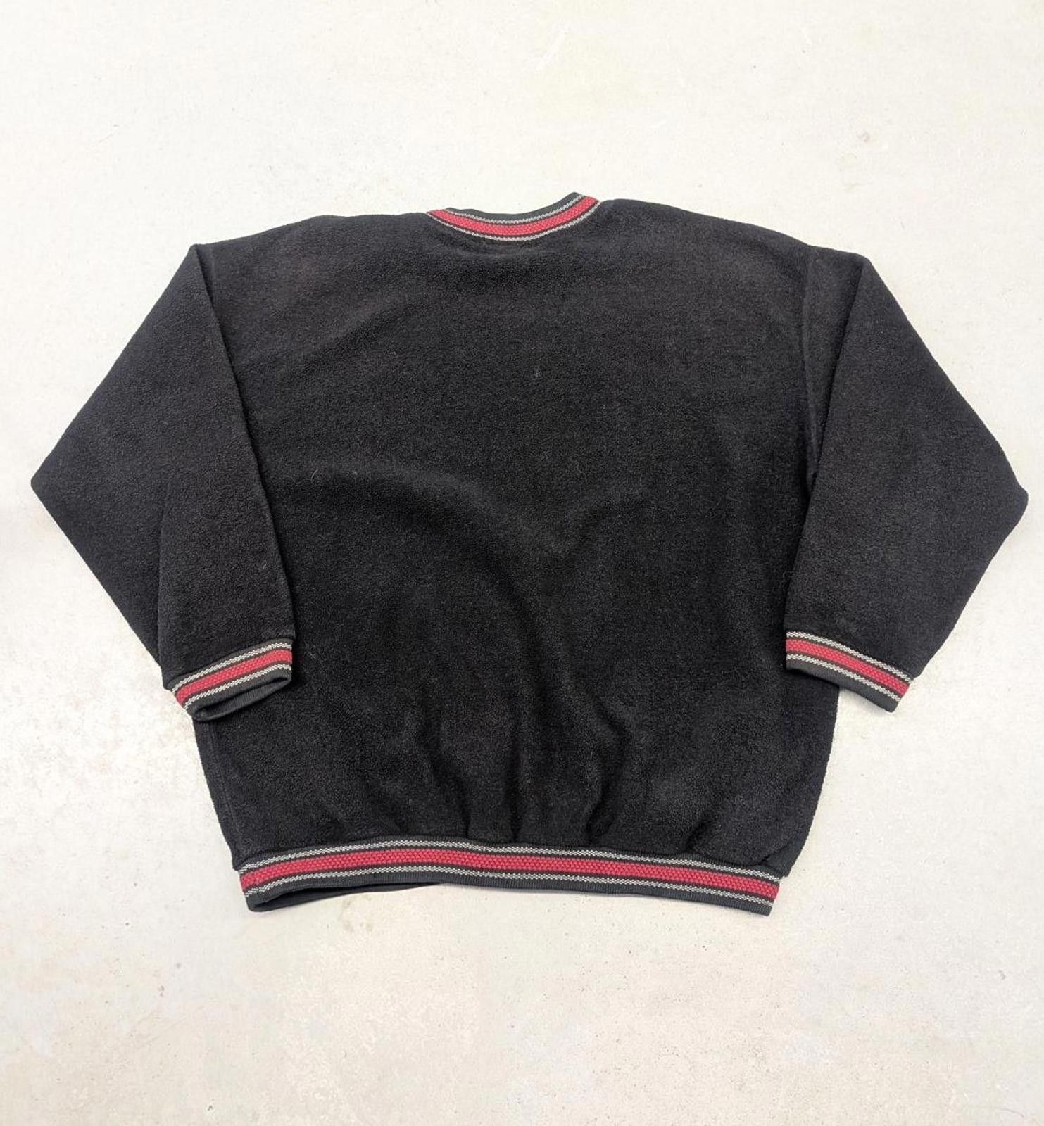 Vintage Vintage 90s Calgary Stampeders CFL Black Red Fleece Sweater Size US XL / EU 56 / 4 - 4 Thumbnail
