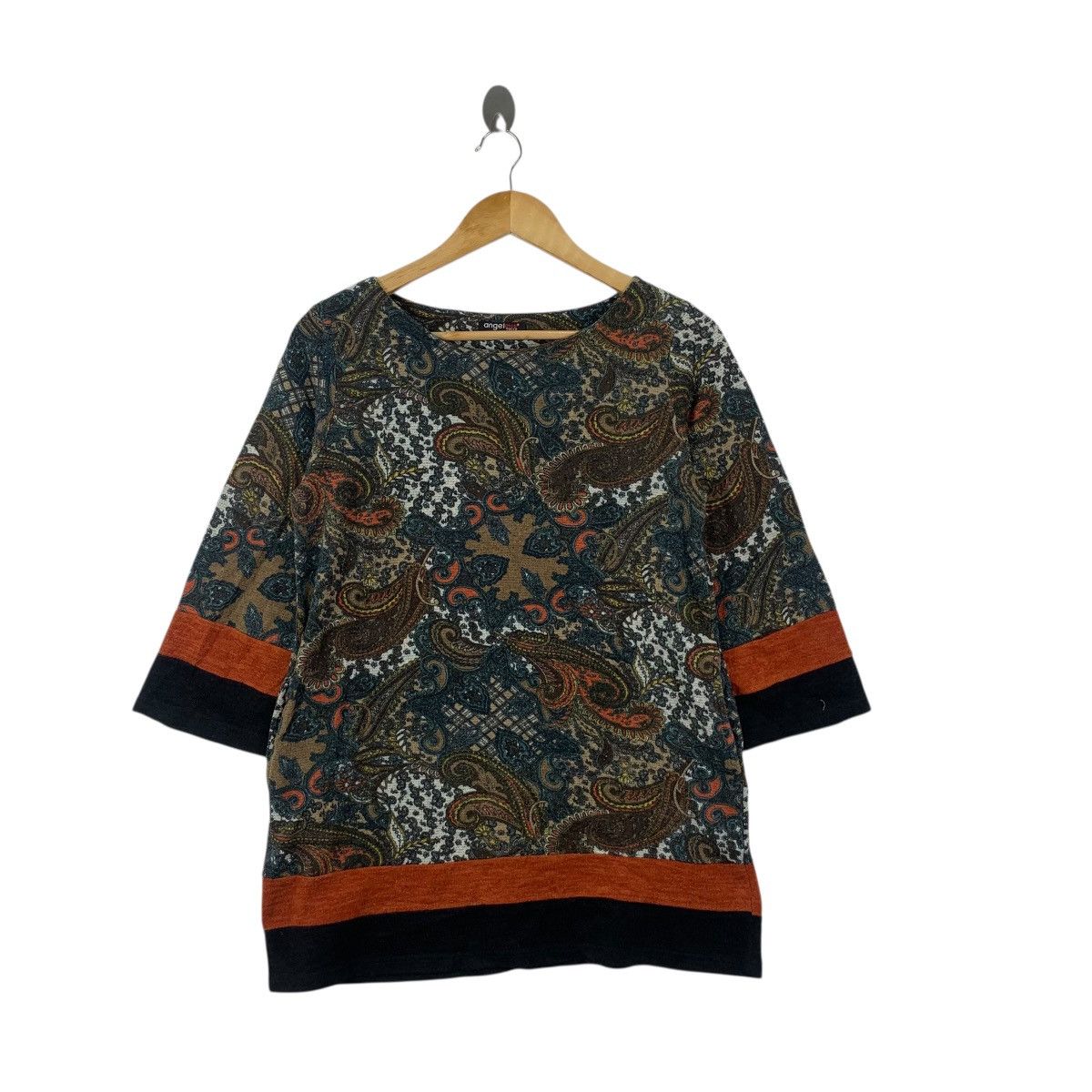 Other ANGEL PLUS TOKYO Paisley Over Print Blouse Shirt Top Spring Size S / US 4 / IT 40 - 3 Thumbnail