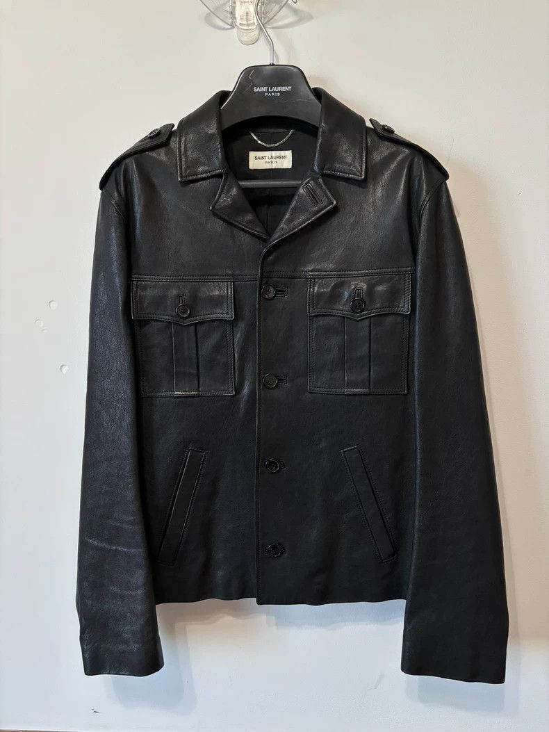 Saint Laurent Paris Saint laurent paris 15ss Lamb Leather Hunting Coat Quinn Le Size US M / EU 48-50 / 2 - 1 Thumbnail