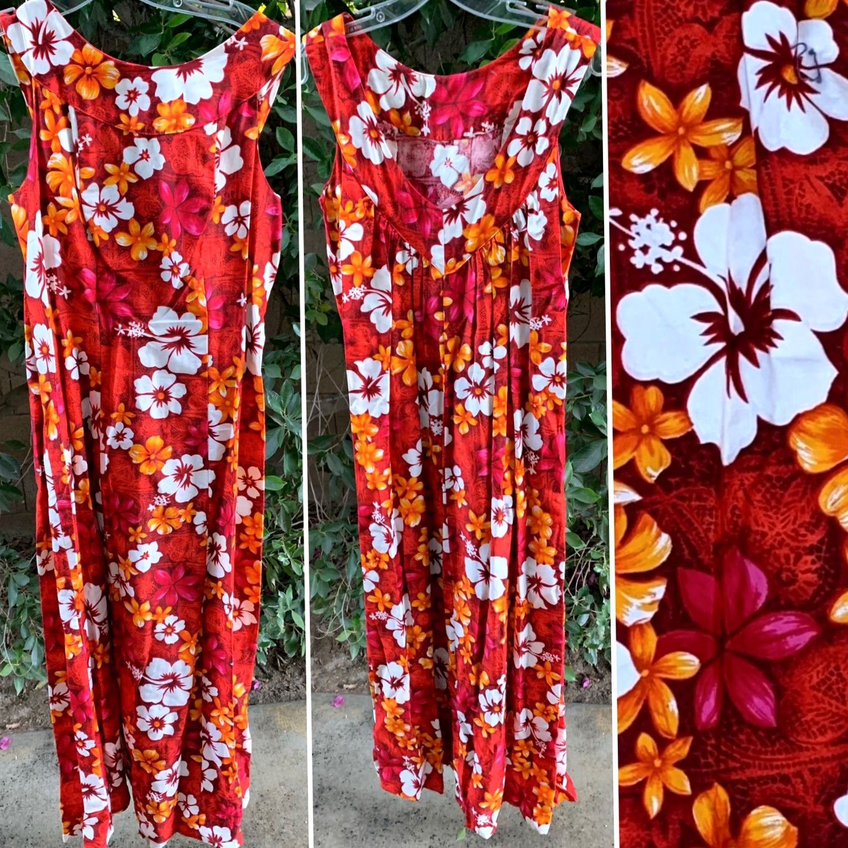 ALOHAS VINTAGE Aloha Loni Fashions Hawaiian Dress Maxi Tiki Aloha Hawaii Size M Cotton Size M / US 6-8 / IT 42-44 - 2 Thumbnail