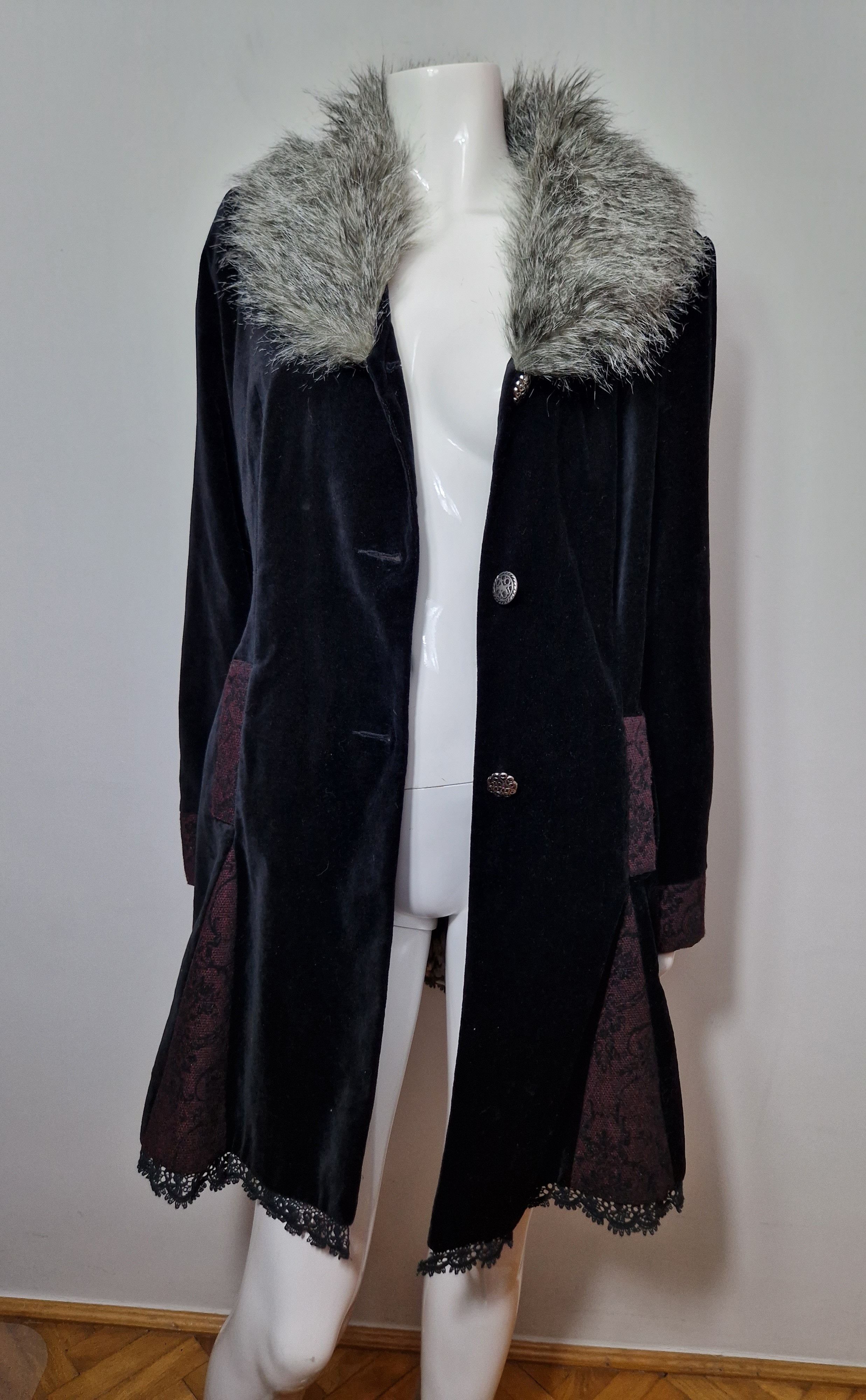 Hysteric Glamour × If Six Was Nine vintage velour faux fur goth coat Size M / US 6-8 / IT 42-44 - 4 Thumbnail