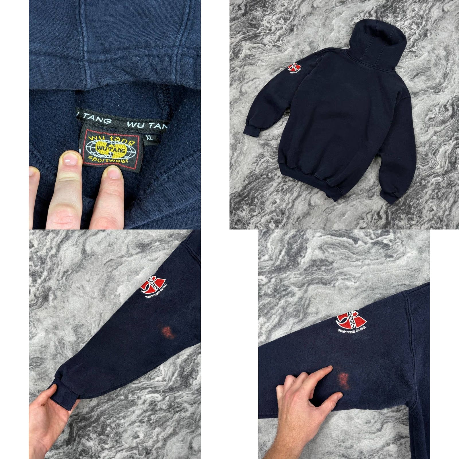 Vintage VINTAGE Wu Tang Clan Hoodie Men M Blue Hip Hop Band Rap Tour Wu Tang Clan 1996 Hoodie Mens Size US M / EU 48-50 / 2 - 8 Thumbnail