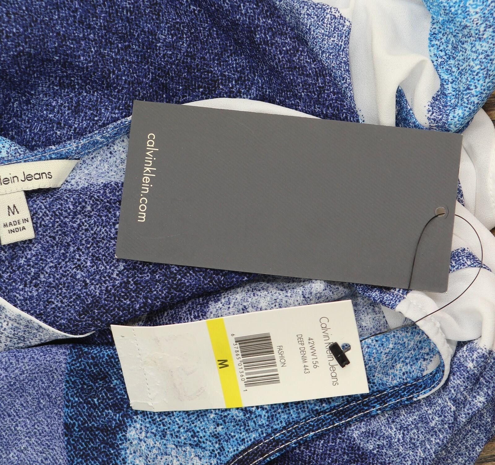 Other Nwt Calvin Klein Jeans Halter Top Deep Denim Blue / White M Size M / US 6-8 / IT 42-44 - 4 Thumbnail