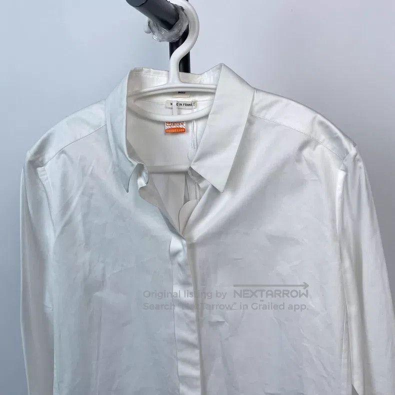 Hermes Hermes White Basic Collar Shirt Size XS / US 0-2 / IT 36-38 - 4 Thumbnail