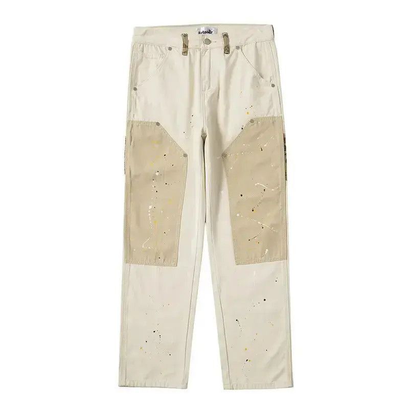 Japanese Brand Hip Hop Khaki Cashew Flower Overalls Pants Trousers Size US 32 / EU 48 - 4 Thumbnail