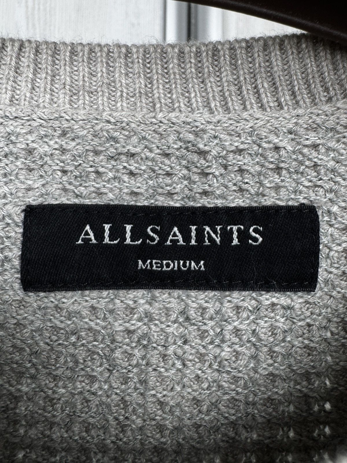 Allsaints Allsaints Rye Knit Crew Neck Grey Sweater Mens size M Size US M / EU 48-50 / 2 - 8 Thumbnail