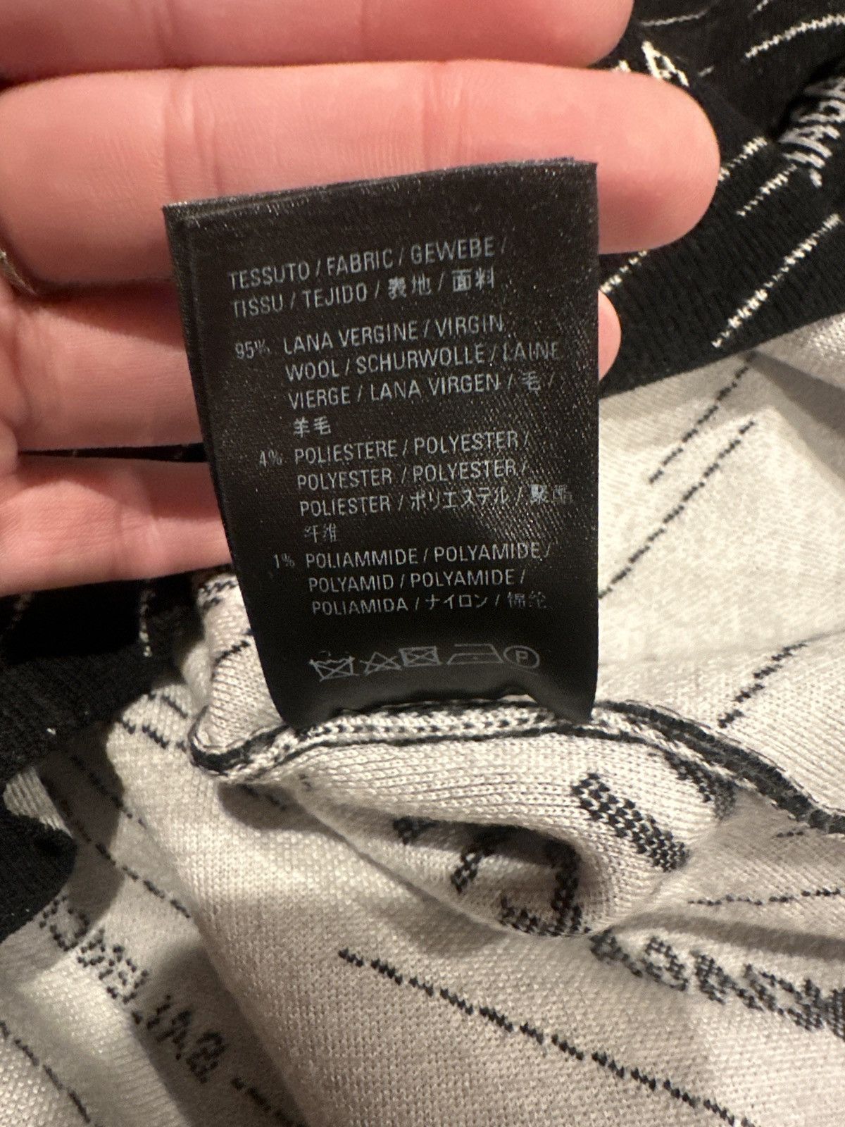 Balenciaga BALENCIAGA Black Wool All Over Logo Print Jumper Sweater Size US XS / EU 42 / 0 - 9 Thumbnail