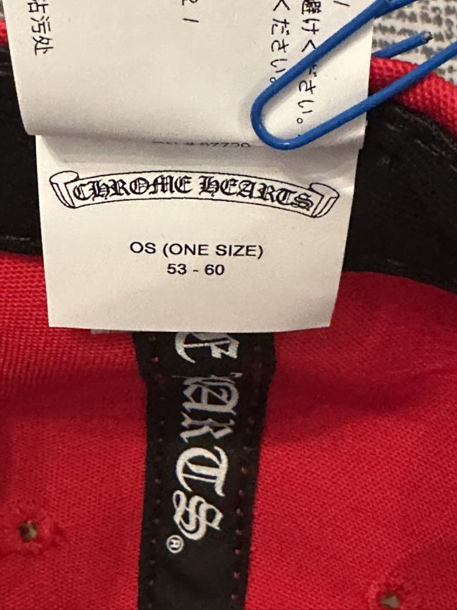 Chrome Hearts Chrome Hearts Red Baseball Hat Size ONE SIZE - 8 Thumbnail