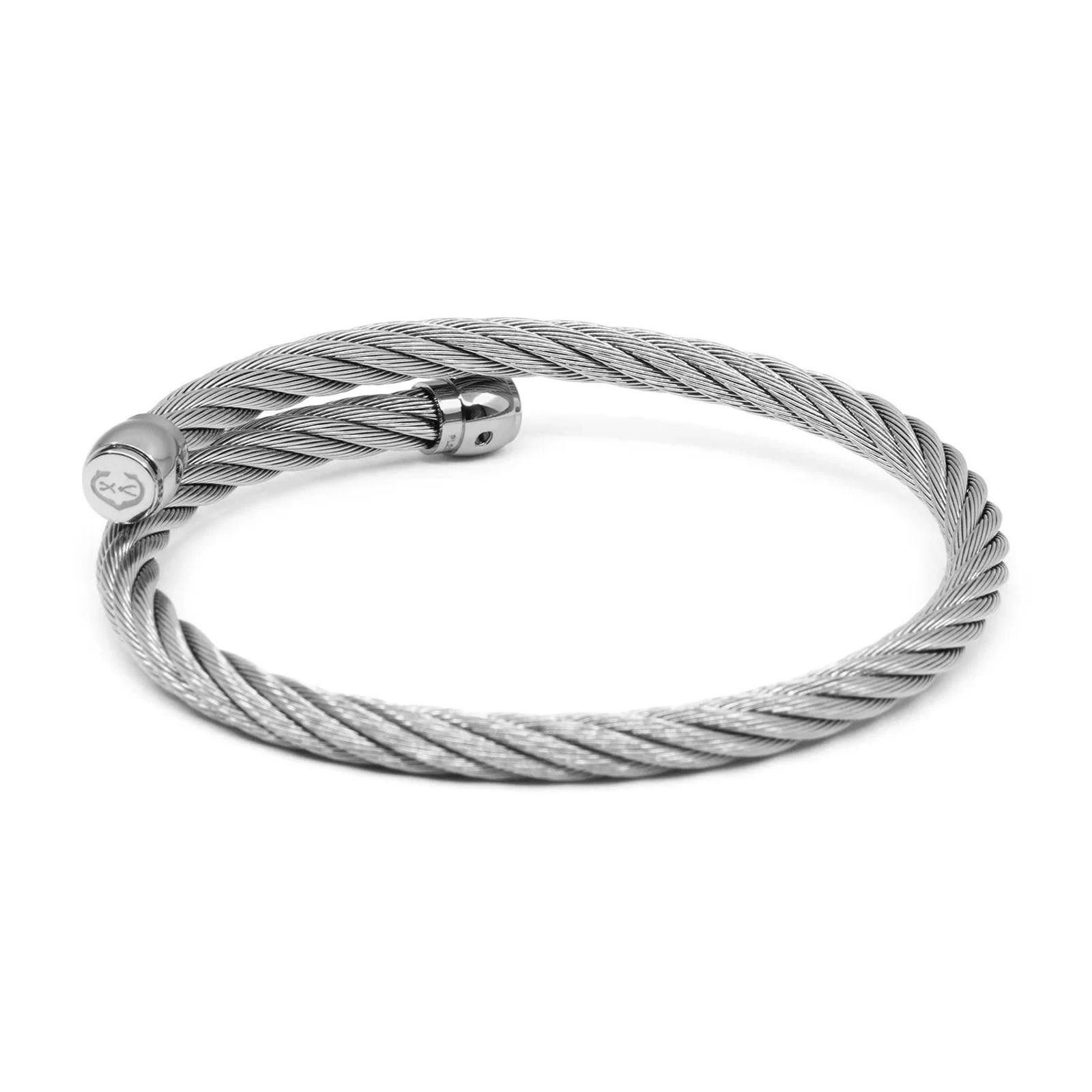 Carrol & Co. CHARRIOL Celtic Two-Tone Cable Bypass Bangle Bracelet Silver Size ONE SIZE - 3 Thumbnail