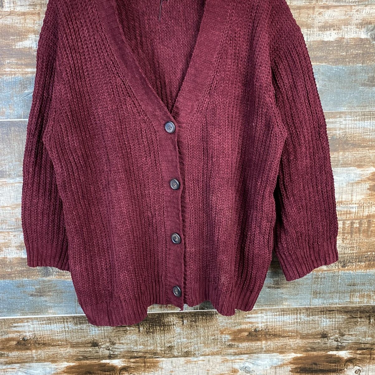 Global Work DL Global Work Red Cardigan Knitwear #C905 Size US M / EU 48-50 / 2 - 6 Thumbnail