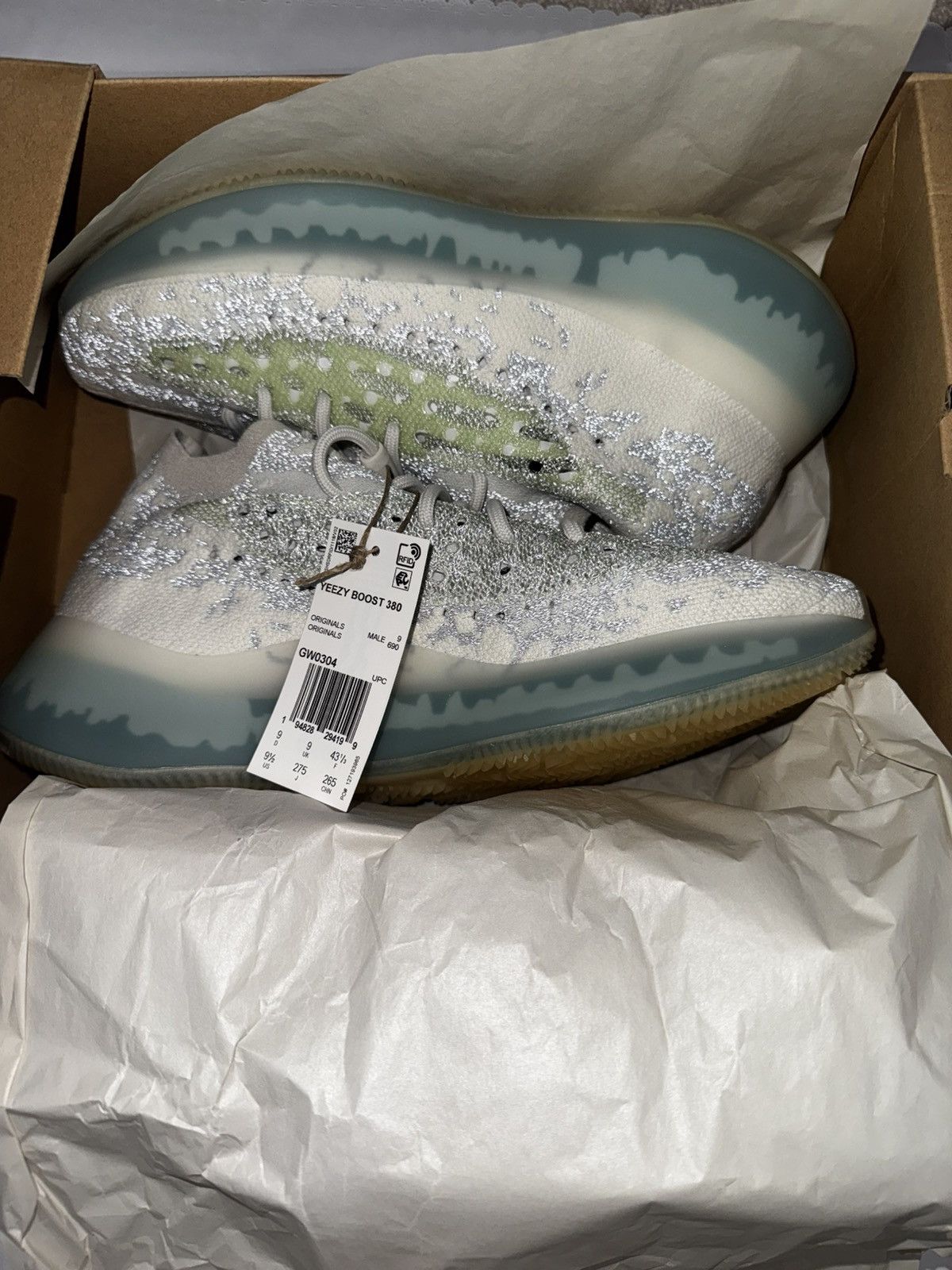 Yeezy Adidas Yeezy Boost 380 'Alien Blue' Size US 9.5 / EU 42-43 - 2 Thumbnail