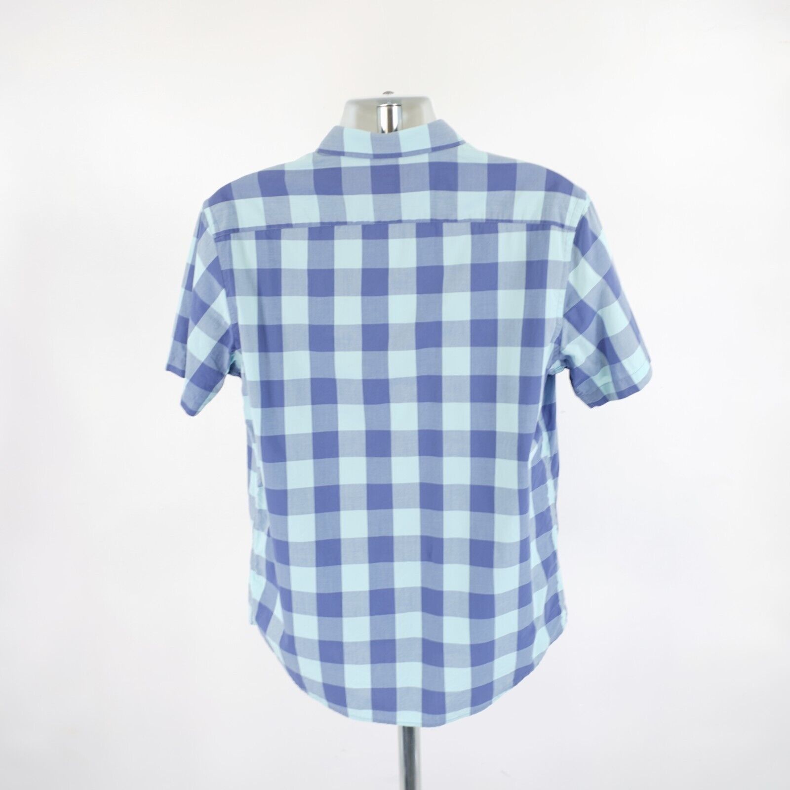 UNTUCKit UNTUCKit Blue Plaid Short Sleeve XL Collared Dress Shirt Size US XL / EU 56 / 4 - 5 Thumbnail