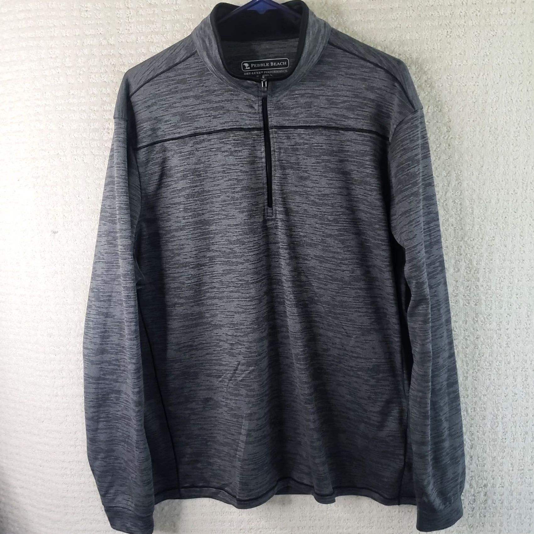 Vintage Pebble Beach Golf Pullover Men XL Gray DRY-LUXE Performance 1/4 Zip Jacket Size US XL / EU 56 / 4 - 2 Thumbnail