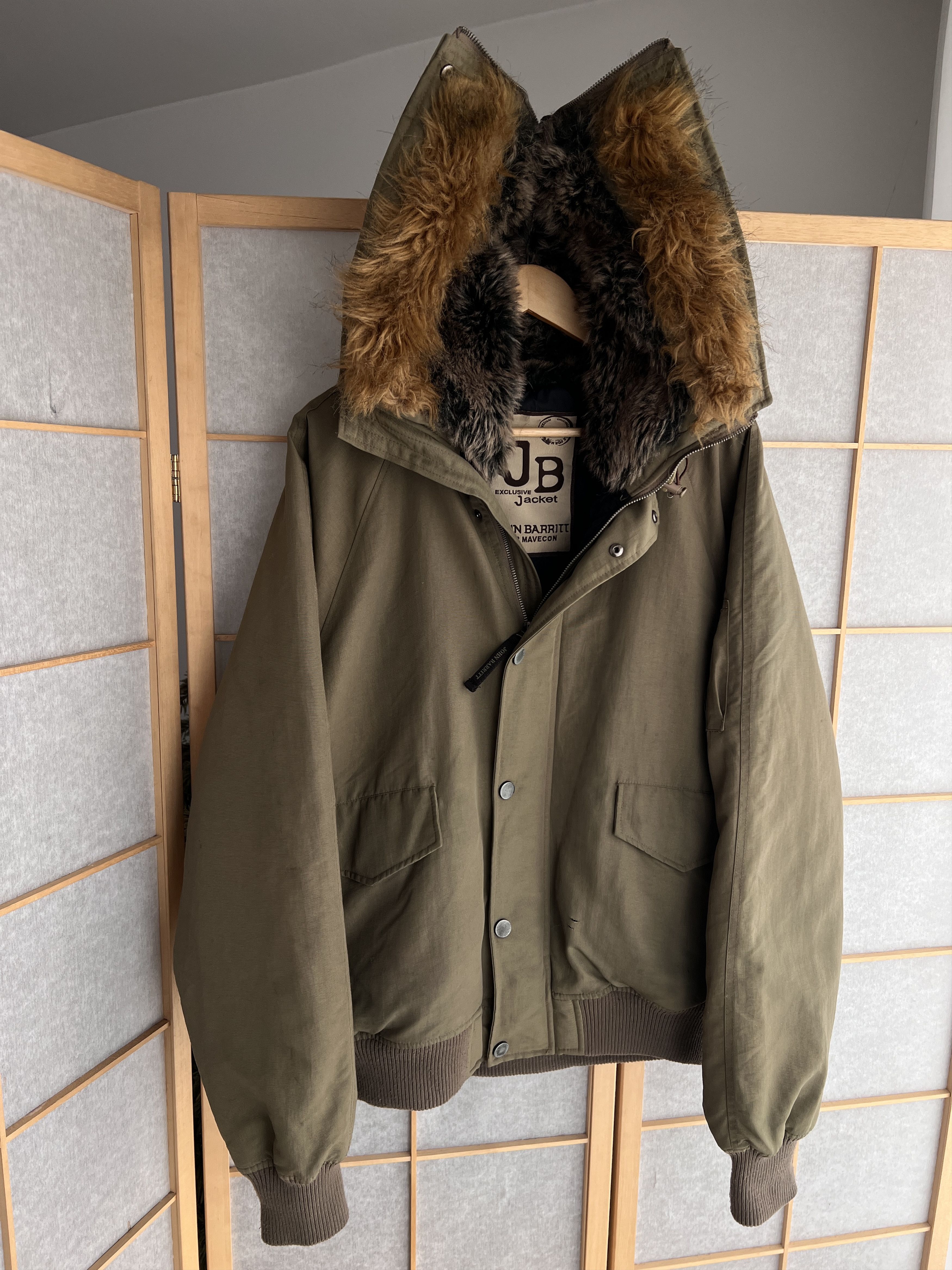 Le Grande Bleu (L.G.B.) Avant garde vintage faux fur hood bomber jacket y2k cropped Size US L / EU 52-54 / 3 - 21 Thumbnail