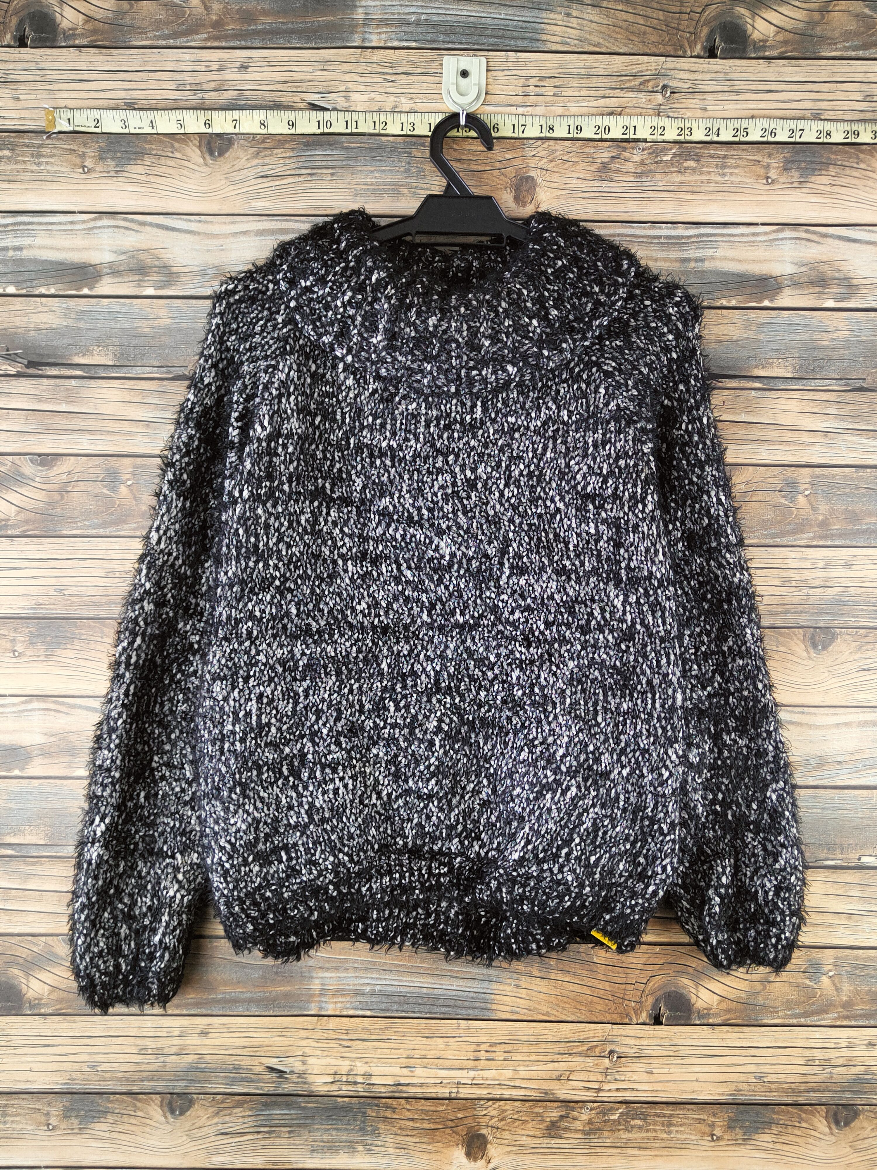 Japanese Brand DL Lepsim Black Fur shaggy Mohair Knitwear #46-998 Size M / US 6-8 / IT 42-44 - 1 Thumbnail