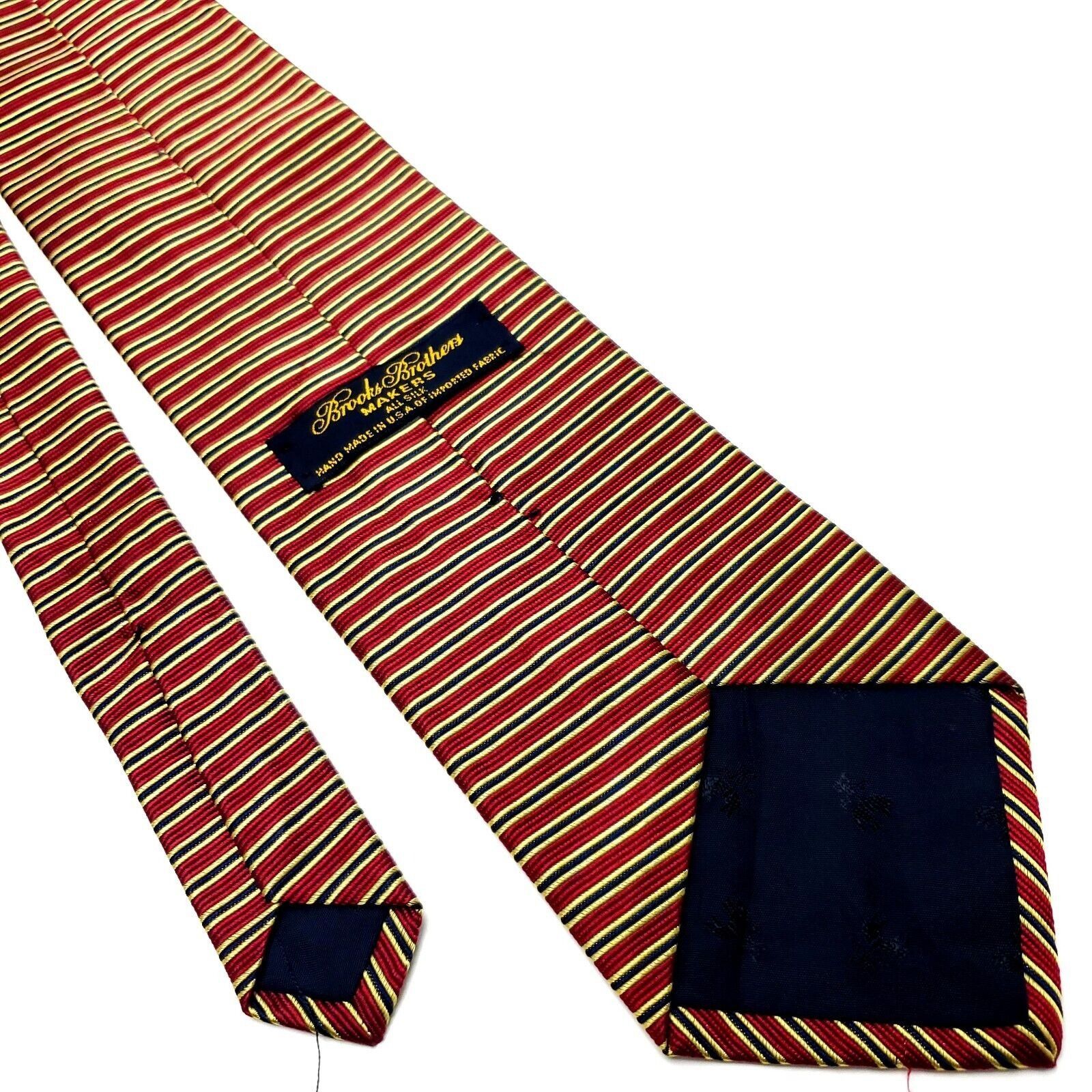 Brooks Brothers Brooks Brothers Red Silk Tie Woven Regimental Size ONE SIZE - 3 Thumbnail