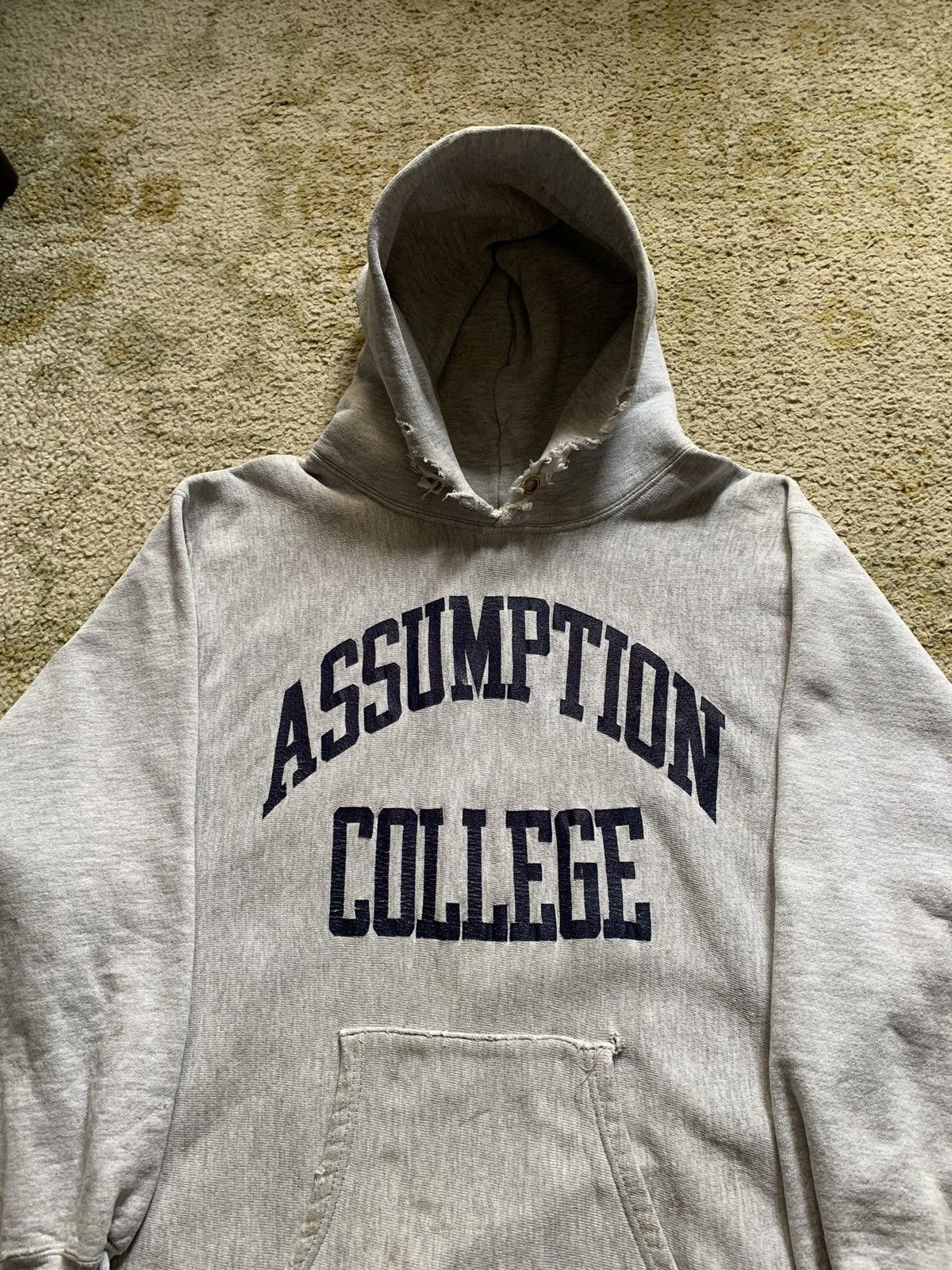 Champion × Vintage Vintage 90’s Champion Reverse Weave College Hoodie Size US XL / EU 56 / 4 - 3 Thumbnail