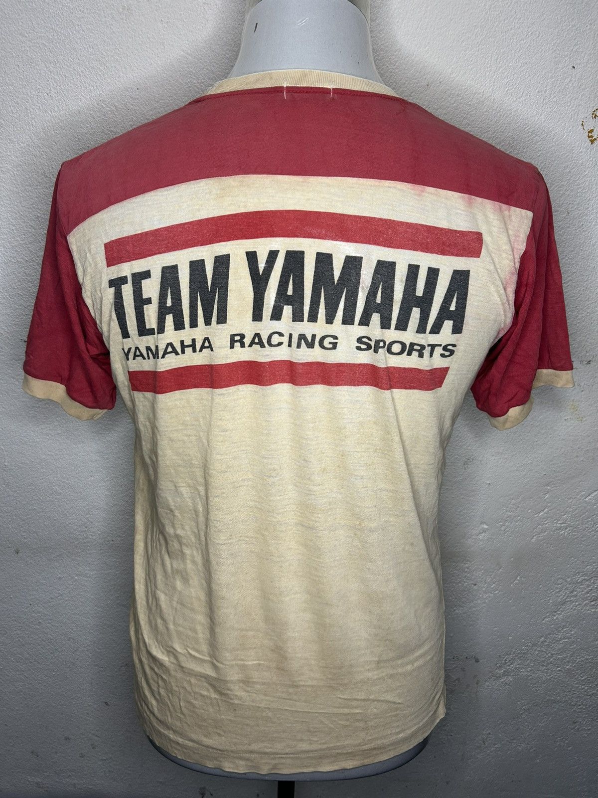Yamaha Vintage 70s/80s Team Yamaha Racing Sports Ringer T-Shirt Size US XS / EU 42 / 0 - 7 Thumbnail