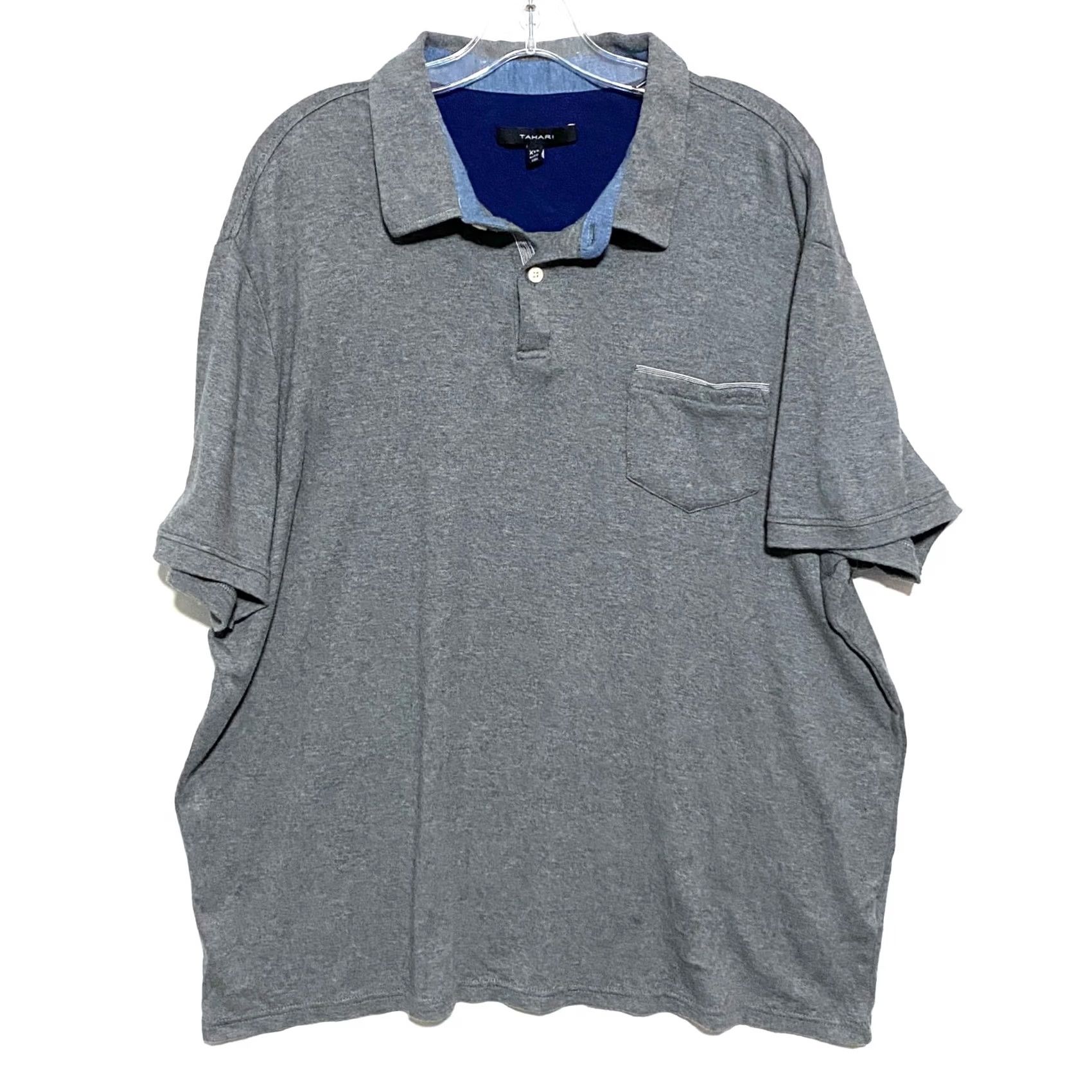 Vintage Tahari Gray Pocket Polo Shirt Mens XXL Preppy Classic Casual Office Workwear Polo Shirt Mens 2XL Gray Pocket Casual Office Workwear Size US XXL / EU 58 / 5 - 2 Thumbnail