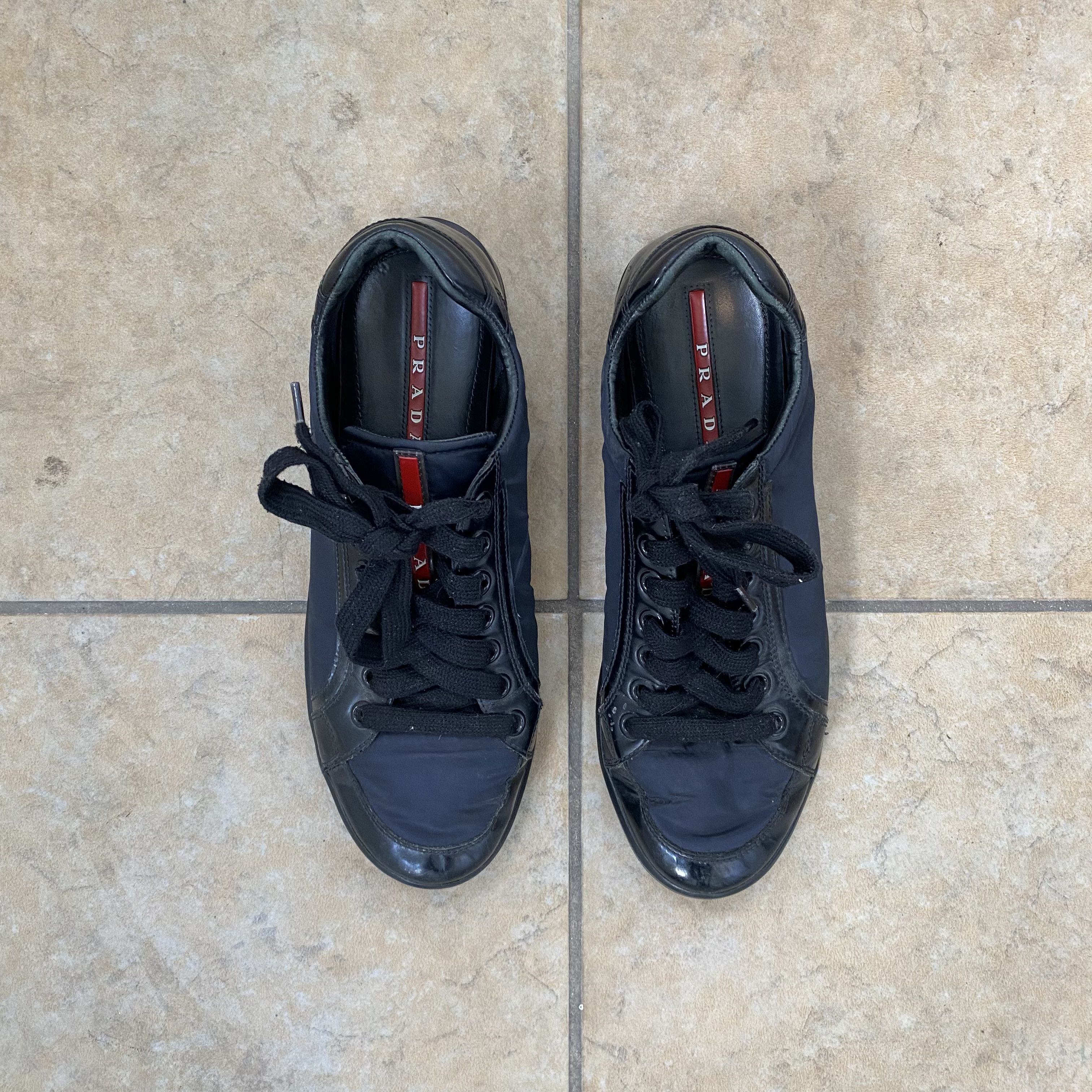 Prada Prada Nylon Leather Sneakers Size US 8 / EU 41 - 1 Thumbnail