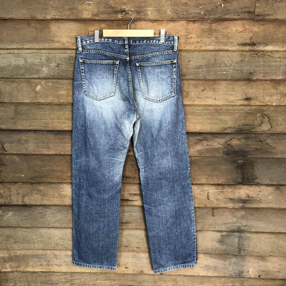 Japanese Brand Uniqlo japan vintage Blue faded jeans Denim Pants #7390 Size US 31 - 11 Thumbnail
