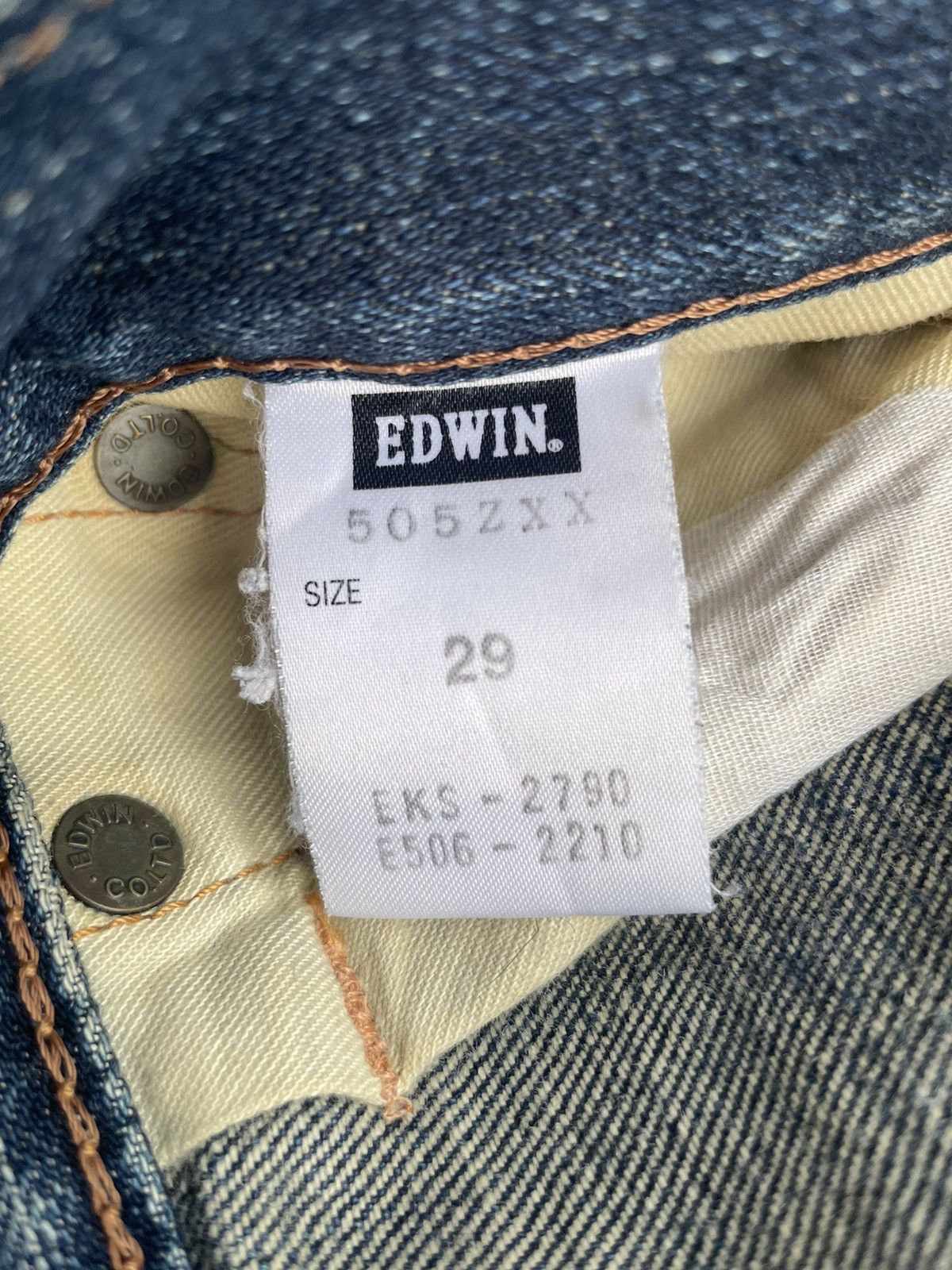 Edwin × Vintage Vintage Edwin 505zxx Selvedge Distressed Denim Size US 32 / EU 48 - 20 Thumbnail