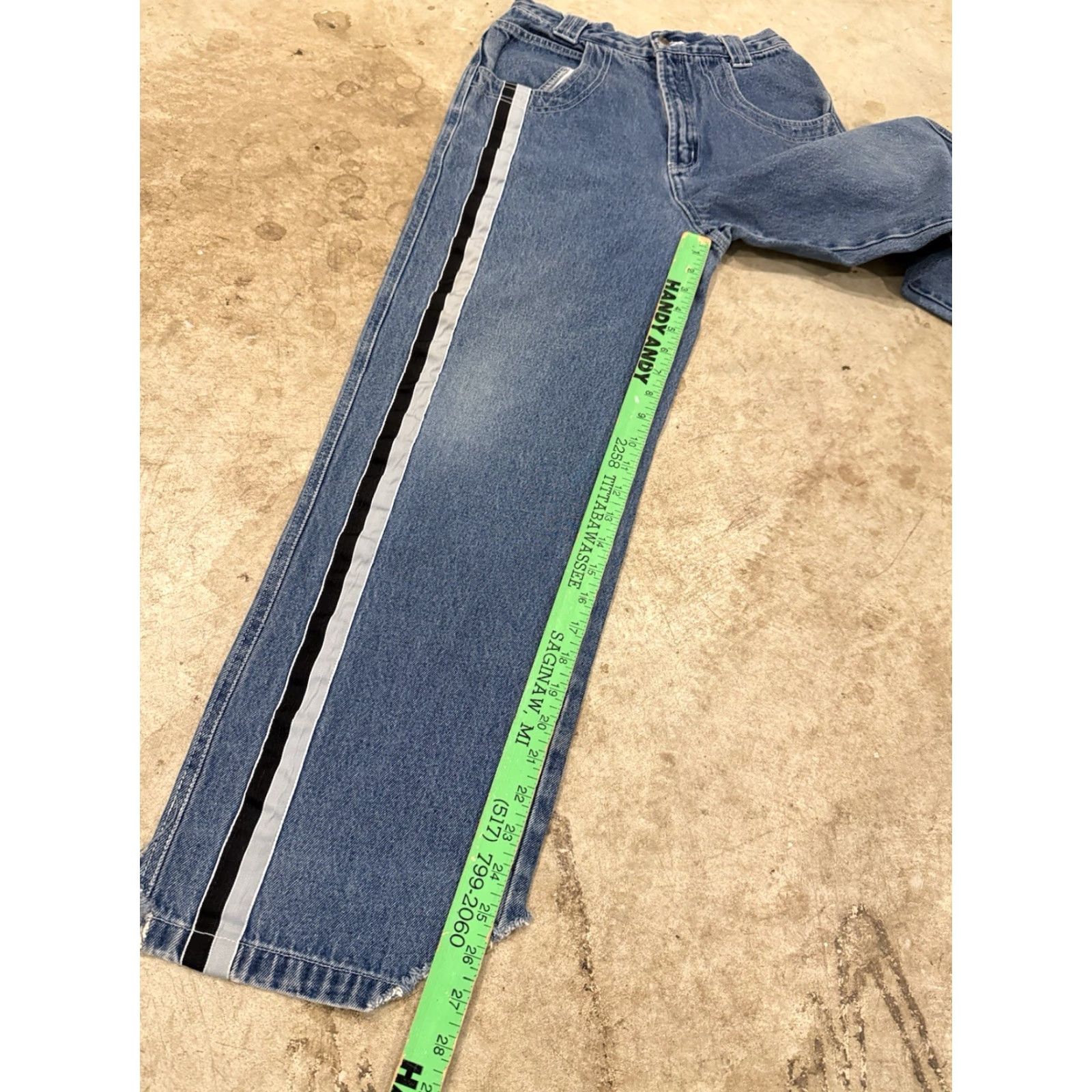 JNCO VINTAGE Route 66 Pipe JNCO STYLE Baggy Jeans 26x28 Denim Blue 90s Pockets Mens Size US 26 / EU 42 - 7 Thumbnail