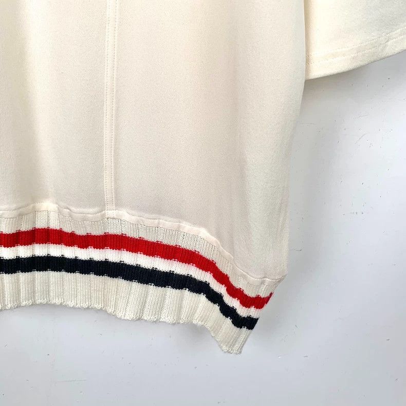 Loewe Loewe size 32 Muted beige logo embroidered silk short sleev Size M / US 6-8 / IT 42-44 - 5 Thumbnail