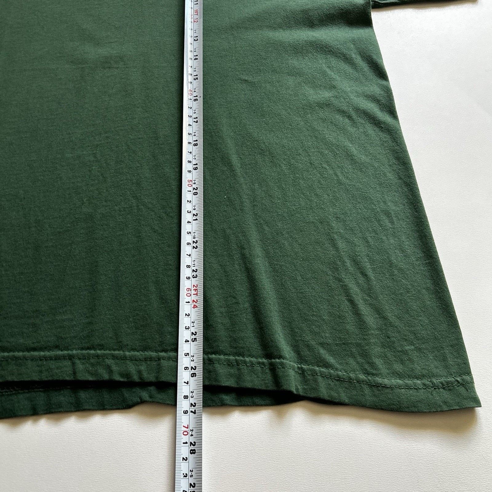 Vintage Vintage Y2K Faded Green Blank Basic T Shirt Large Boxy Rare Size US L / EU 52-54 / 3 - 5 Thumbnail