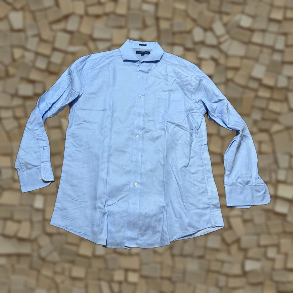 Tommy Hilfiger Tommy Hilfiger Shirt Men's 15.5-32/33 Blue Long Sleeve Button Up Shirt Slim Fit Size US M / EU 48-50 / 2 - 1 Thumbnail