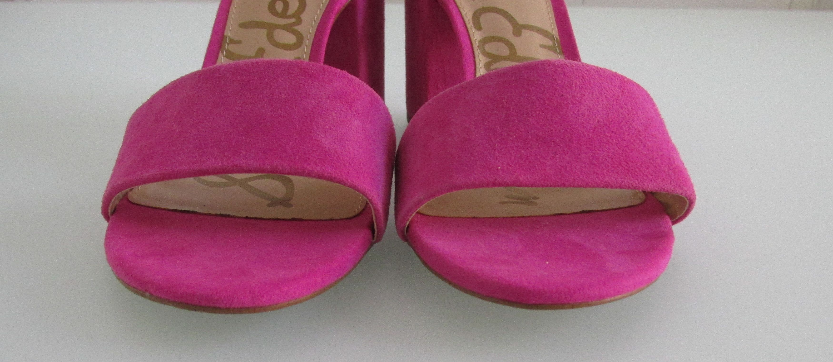Sam Edelman Sam Edelman New Suede Open Toe Suede Heels Size 8M Size US 8 / IT 38 - 4 Thumbnail