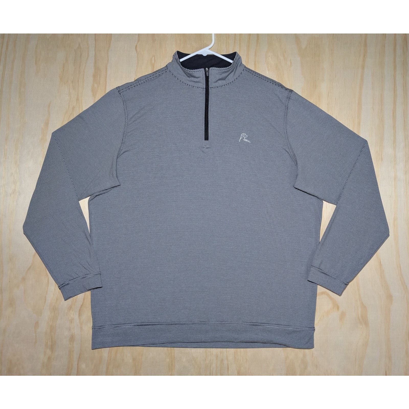 Other Rhoback Men's XL Quarter Zip Pullover Micro Stripe Gray Size US XL / EU 56 / 4 - 1 Thumbnail