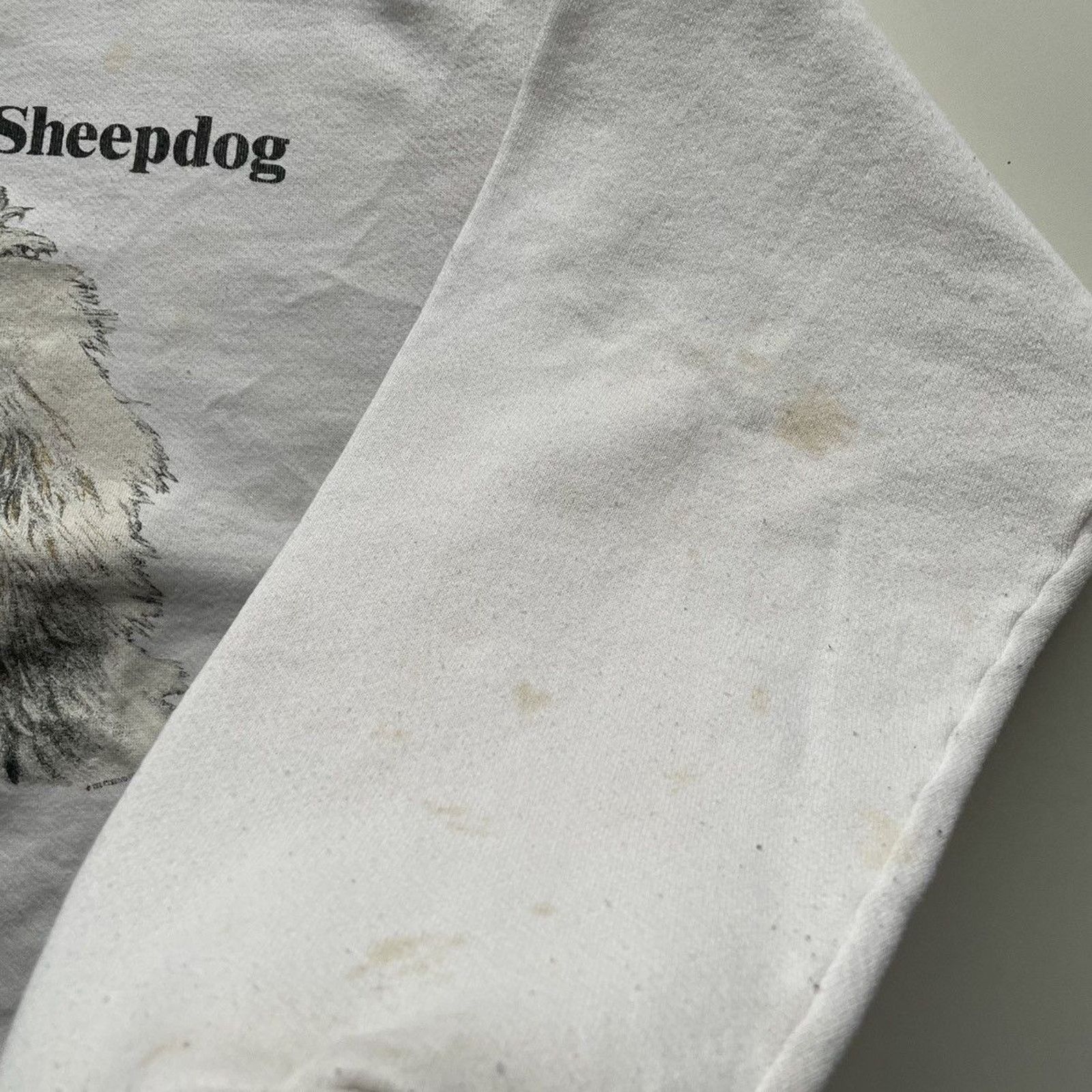 Hanes Vintage 90s English Sheepdog Dog Animal Art Crewneck Large Size US L / EU 52-54 / 3 - 4 Thumbnail