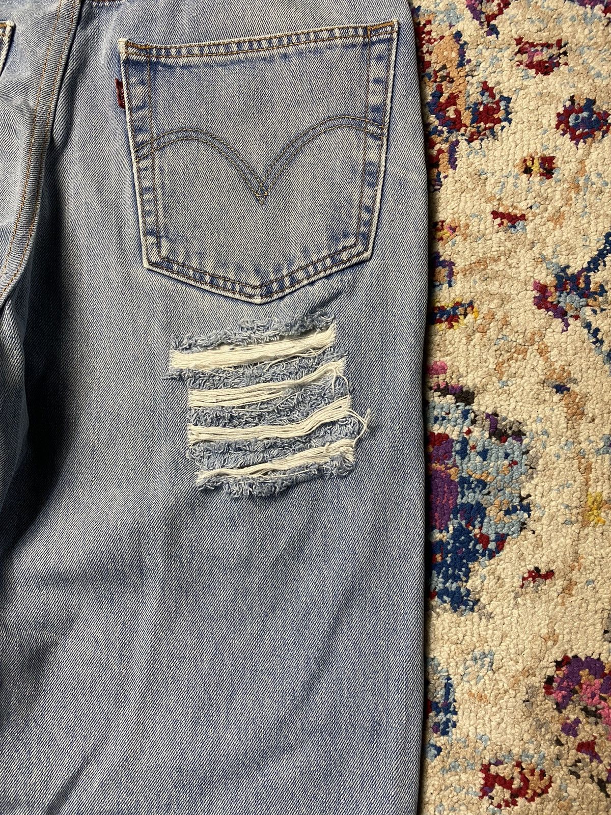 Levi's Levis Lot 550 Custom Destroyed Jeans Relaxed Fit Denim W30 Size US 30 / EU 46 - 6 Thumbnail