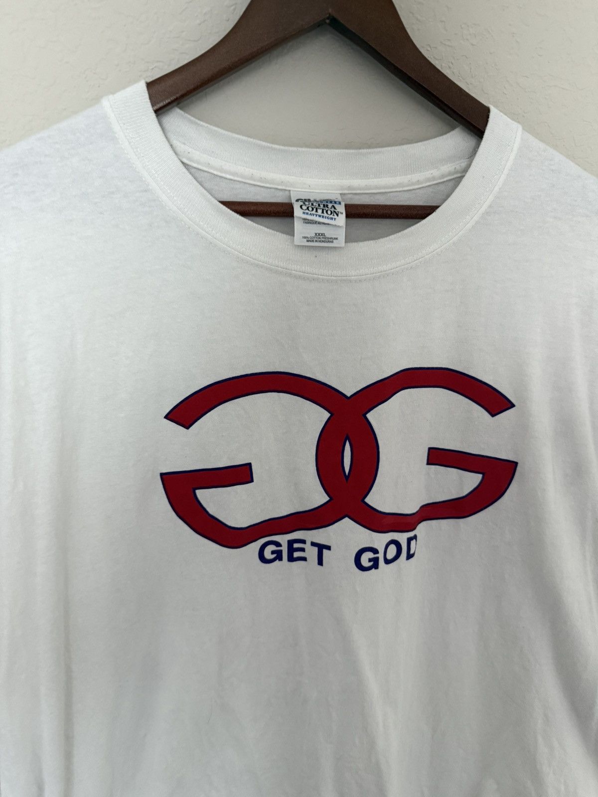 Supreme Vintage Get God Gucci Bootleg Tee Size US XXL / EU 58 / 5 - 2 Thumbnail