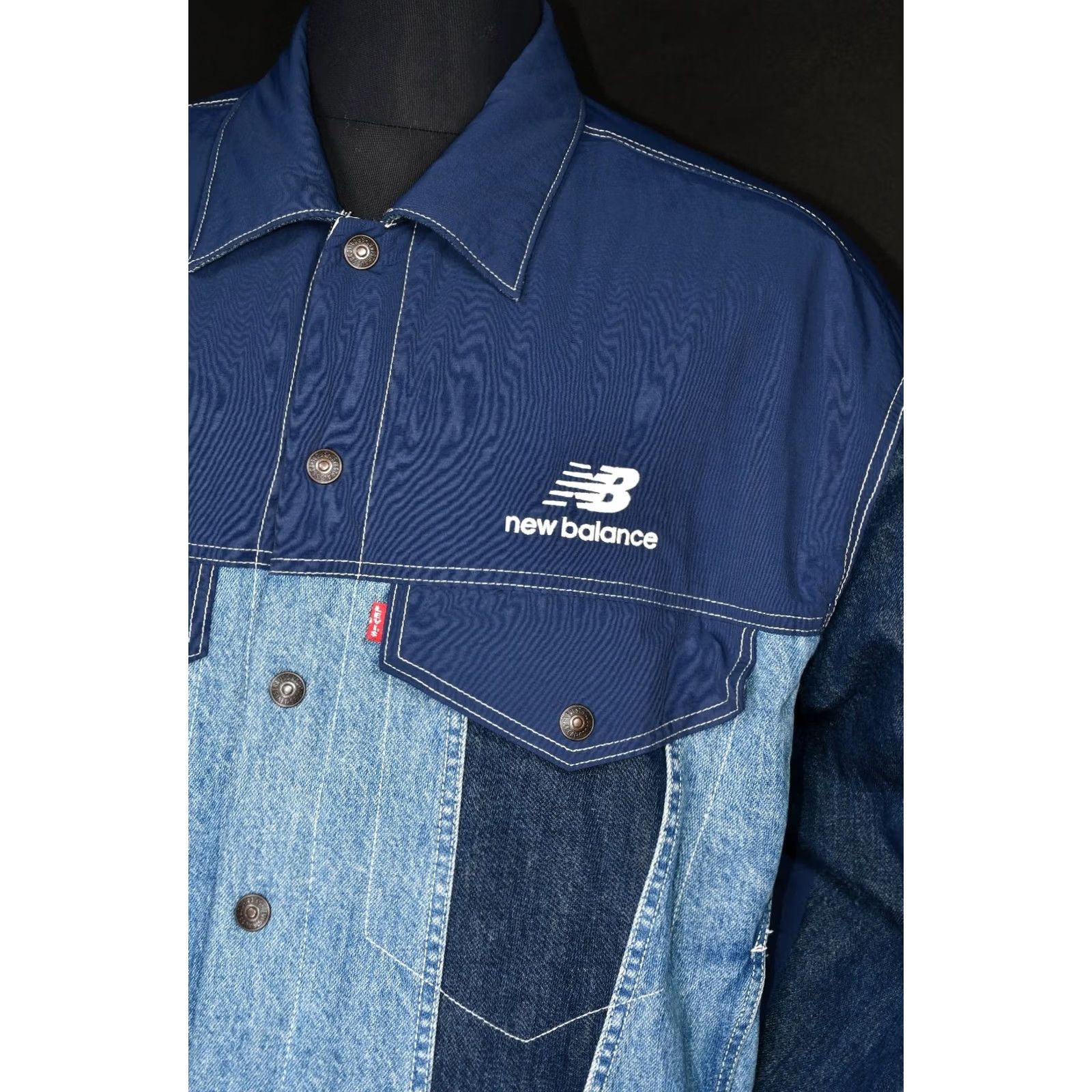 Levi's Levi's New Balance Trucker Jacket Men L Blue 100% Cotton Reversible Vintage Size US L / EU 52-54 / 3 - 2 Thumbnail